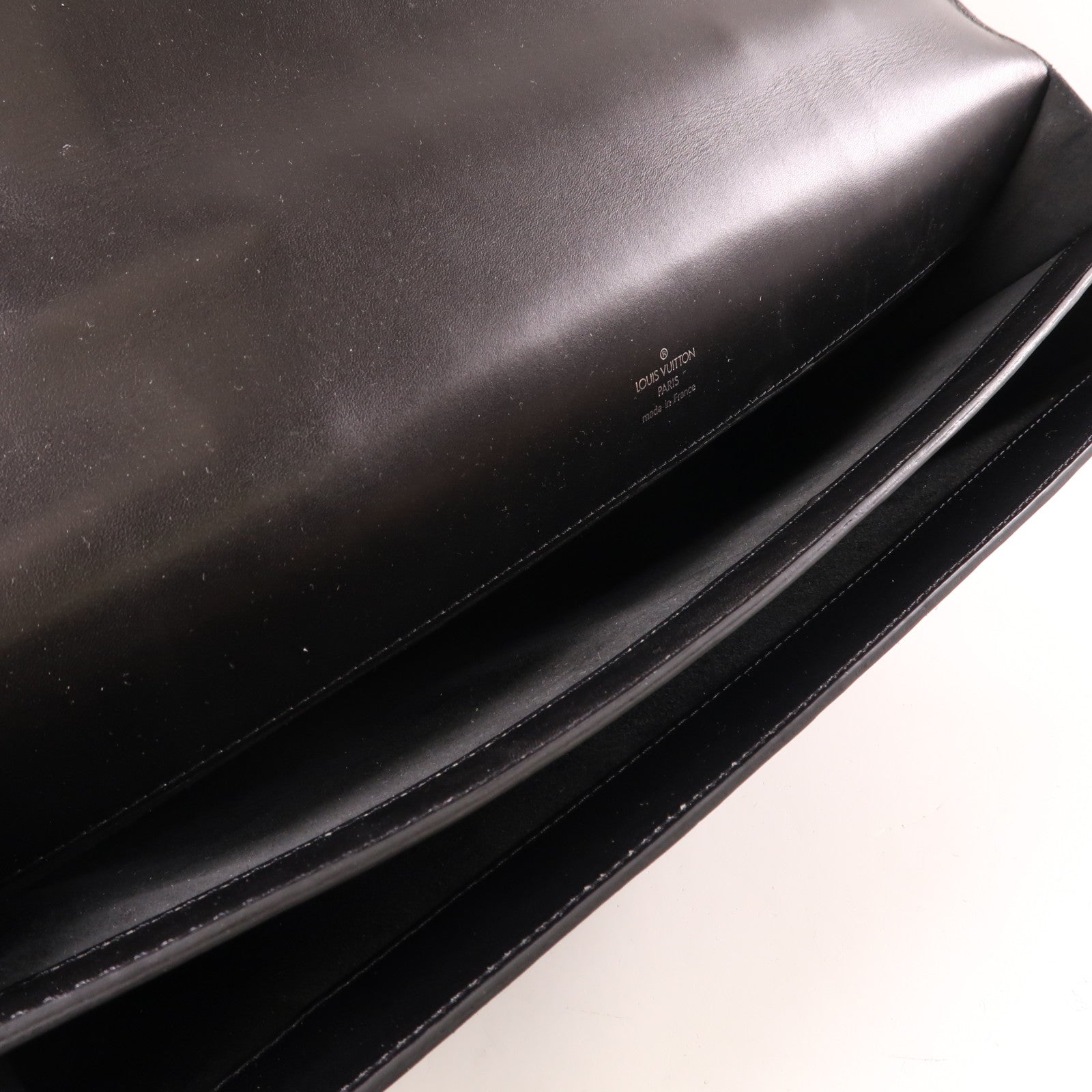 LOUIS VUITTON Epi Larry Business Bag銀扣公事包黑色