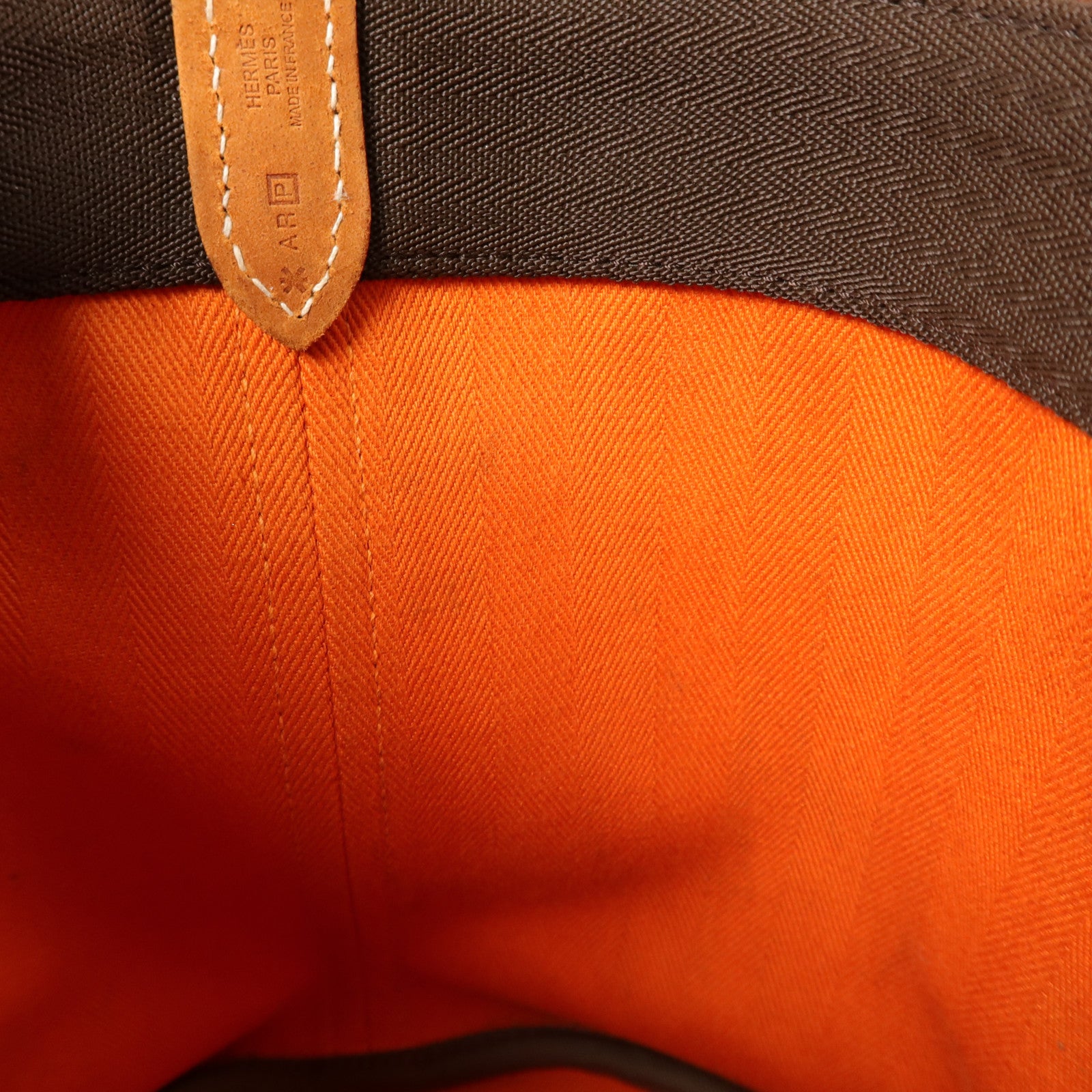 HERMES Toile Sac De Pansage Grooming Bucket Bag肩背袋Orange