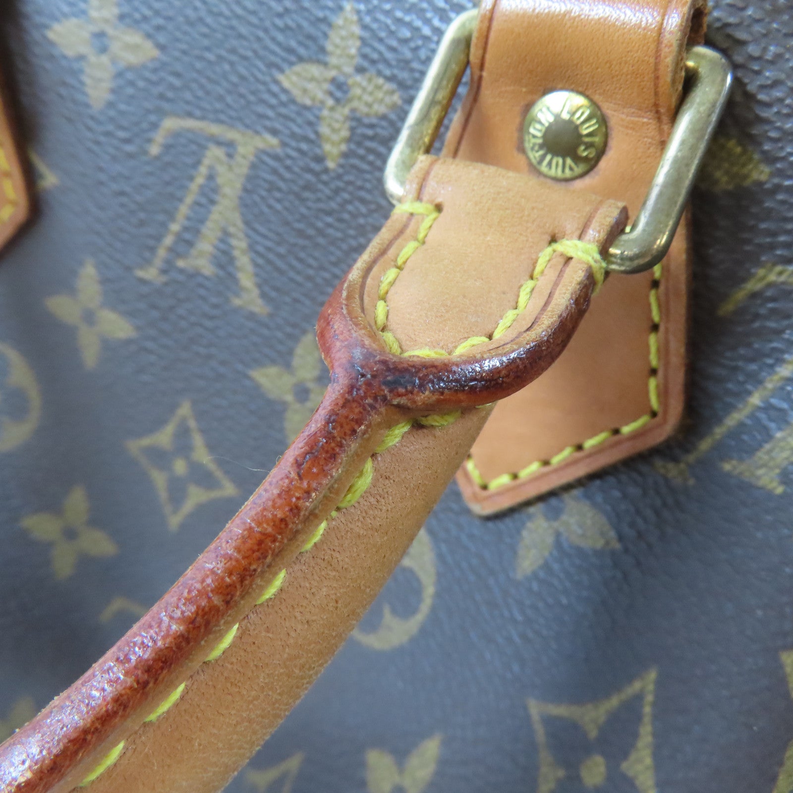 LOUIS VUITTON Monogram Speedy 25金扣手挽袋啡色
