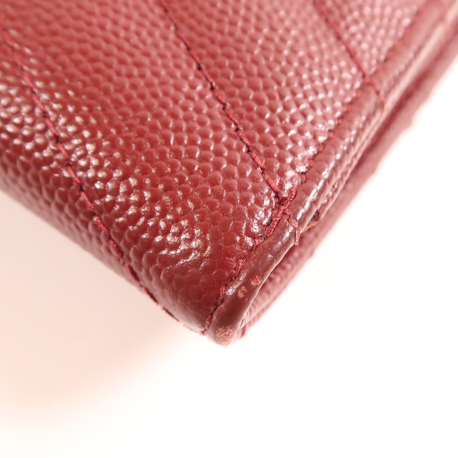 SAINT LAURENT 牛皮皮革Card Case銀扣卡片套