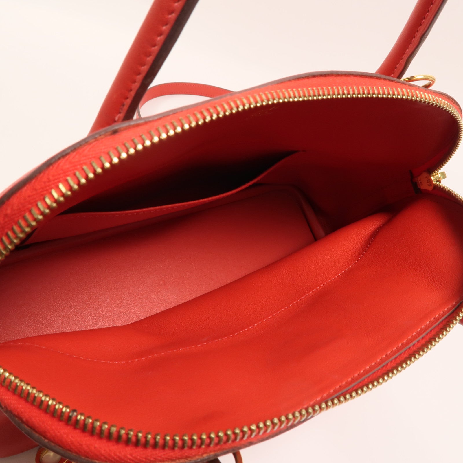 HERMES Swift皮革Bolide 27金扣手挽肩背兩用袋Rouge de Coeur