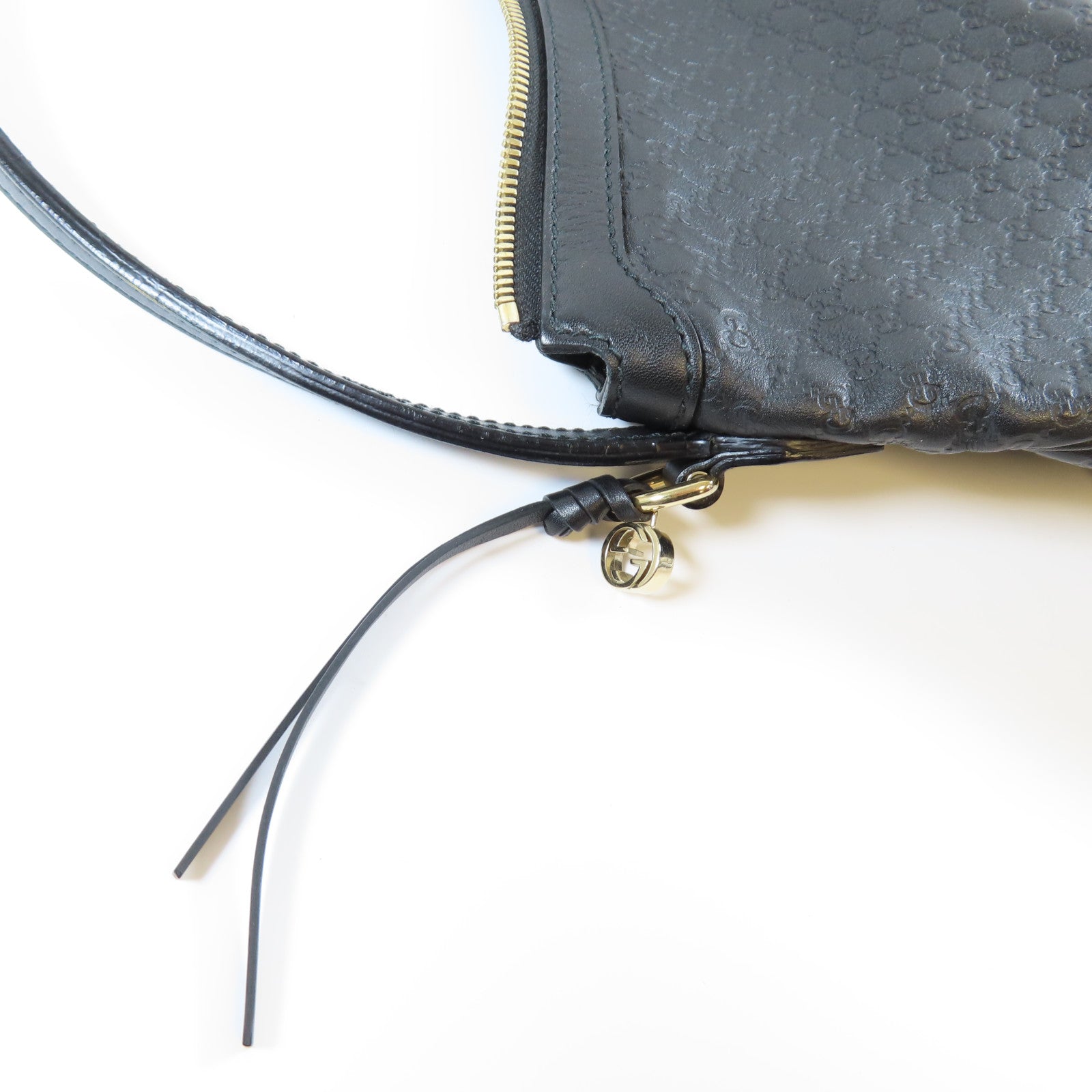 GUCCI 【激減優惠】牛皮皮革Large Bree Hobo金扣肩背袋黑色