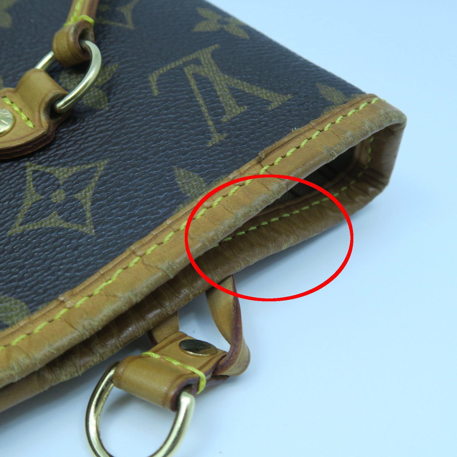 LOUIS VUITTON 【激減優惠】Monogram Neverfull MM金扣手挽袋啡色