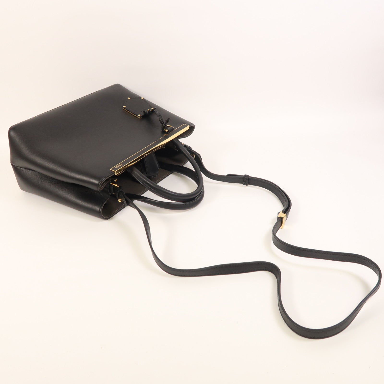 FENDI 牛皮皮革Petite 2 Jours金扣手挽肩背兩用袋