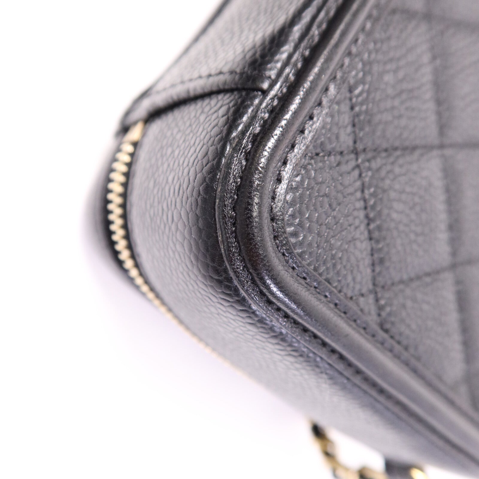CHANEL 牛皮皮革Vanity Case Bag金扣手挽肩背兩用袋