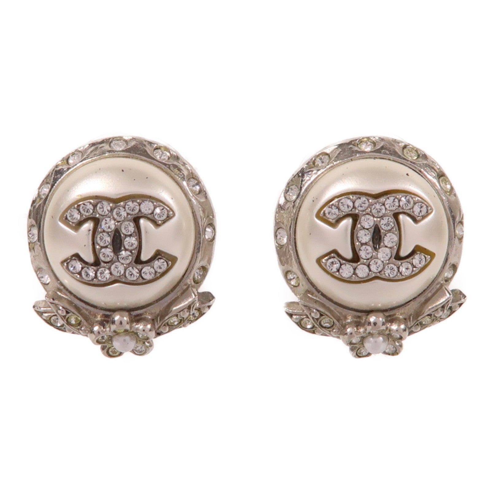 CHANEL 金屬Earrings耳環銀色