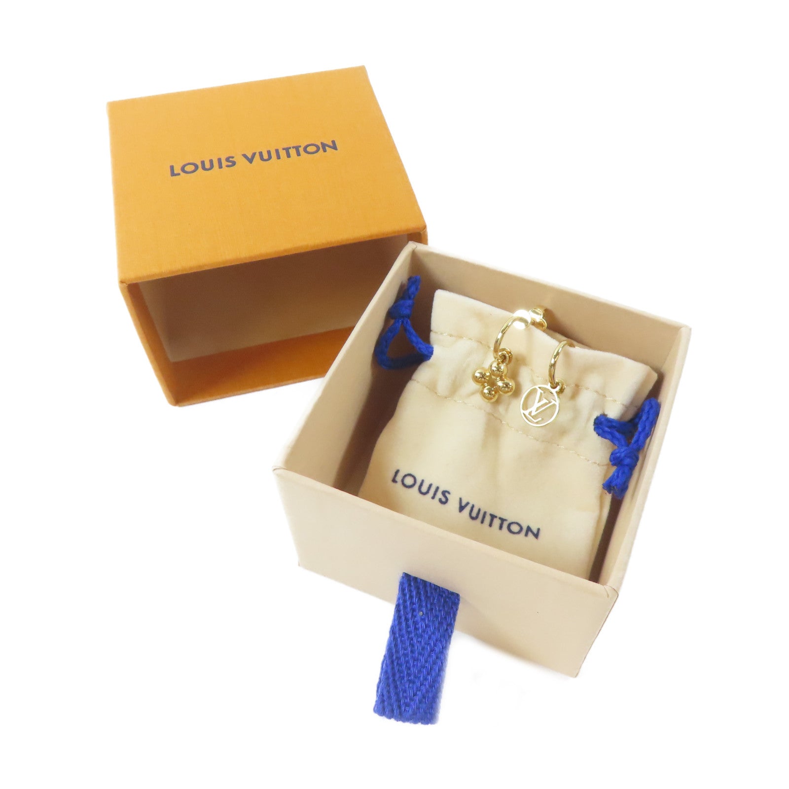 LOUIS VUITTON 金屬Blooming Earrings耳環金色