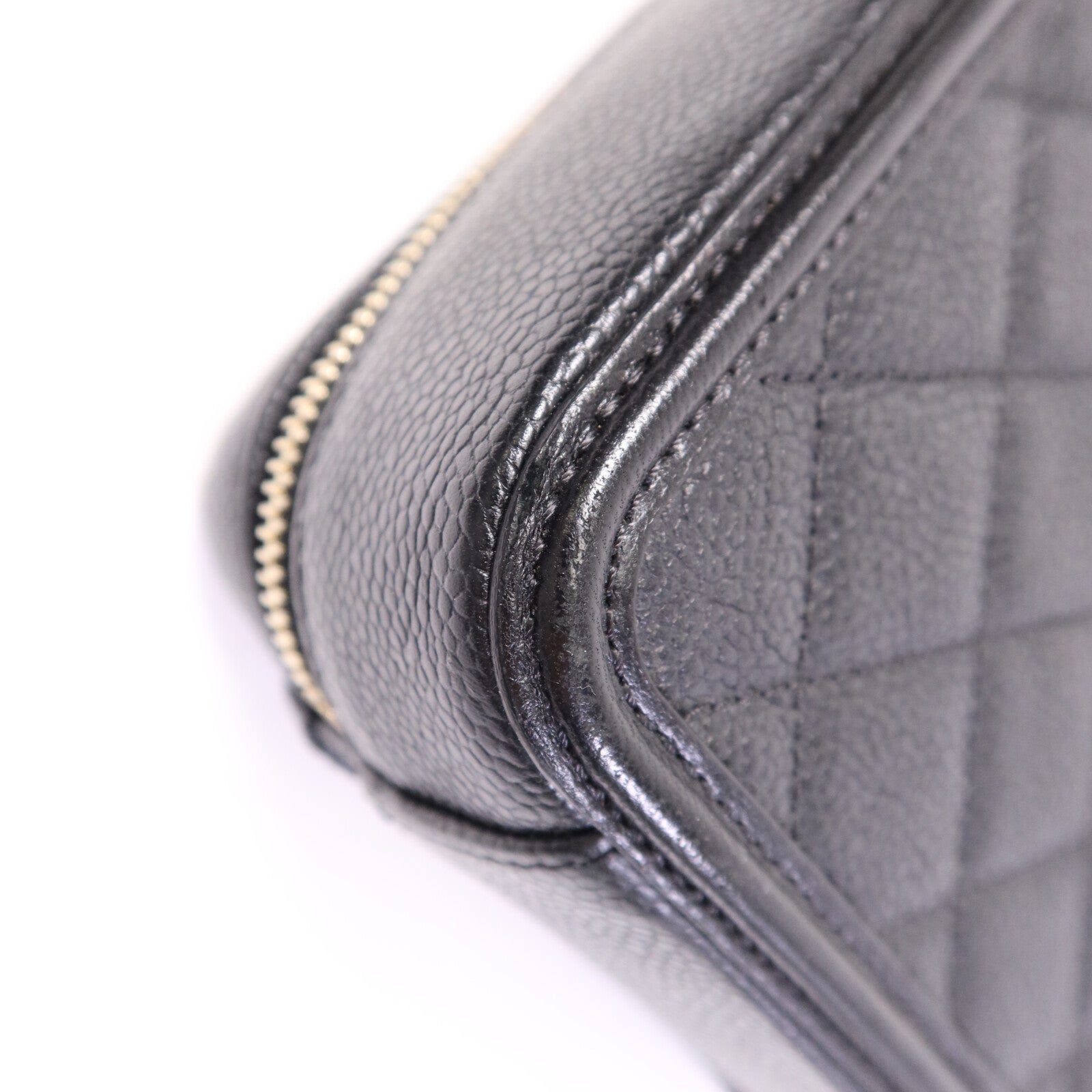 CHANEL 牛皮皮革Vanity Case Bag金扣手挽肩背兩用袋