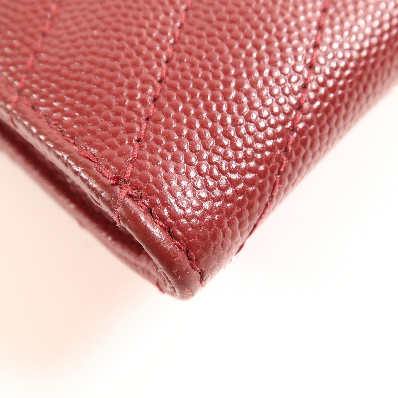 SAINT LAURENT 牛皮皮革Card Case銀扣卡片套