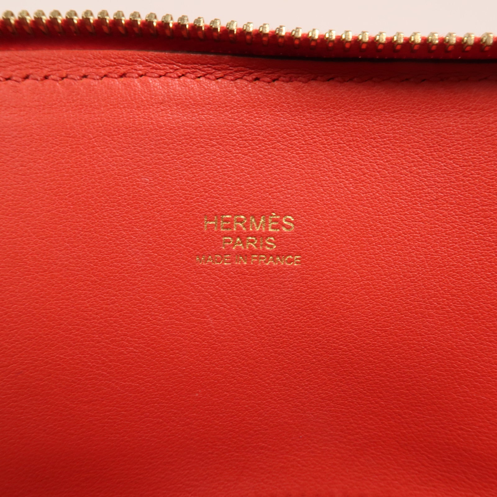 HERMES Swift皮革Bolide 27金扣手挽肩背兩用袋Rouge de Coeur