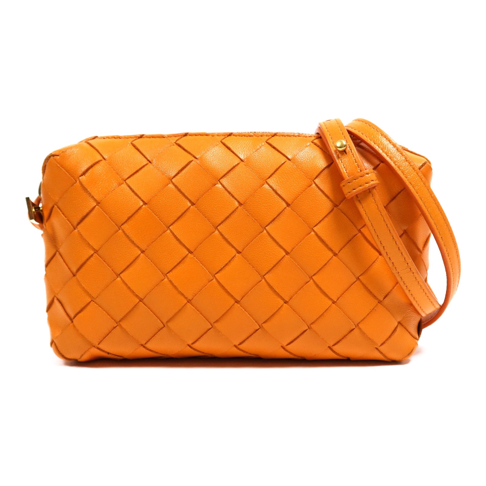 BOTTEGA VENETA 羊皮皮革MINI LOOP金扣肩背袋