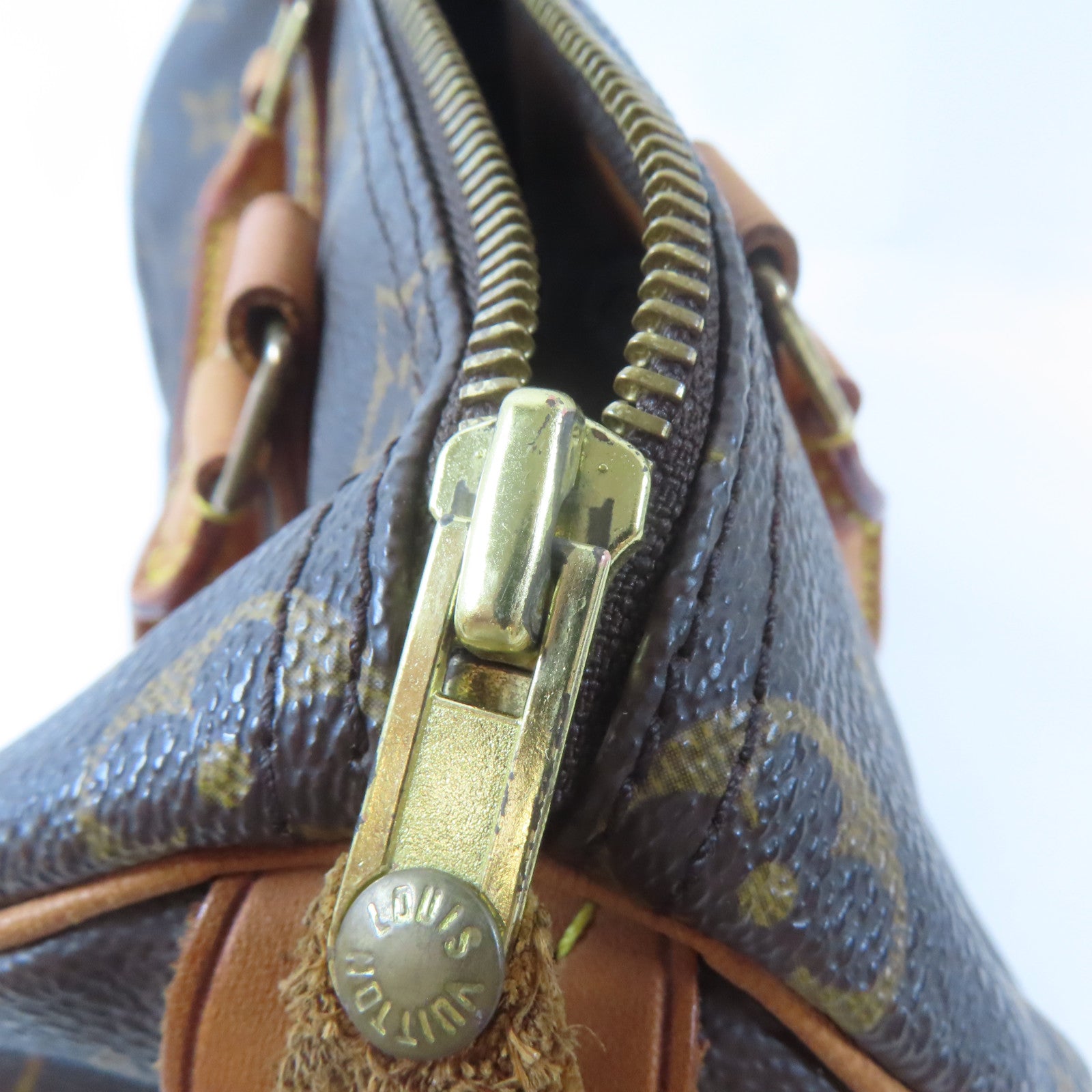 LOUIS VUITTON Monogram Speedy 25金扣手挽袋啡色
