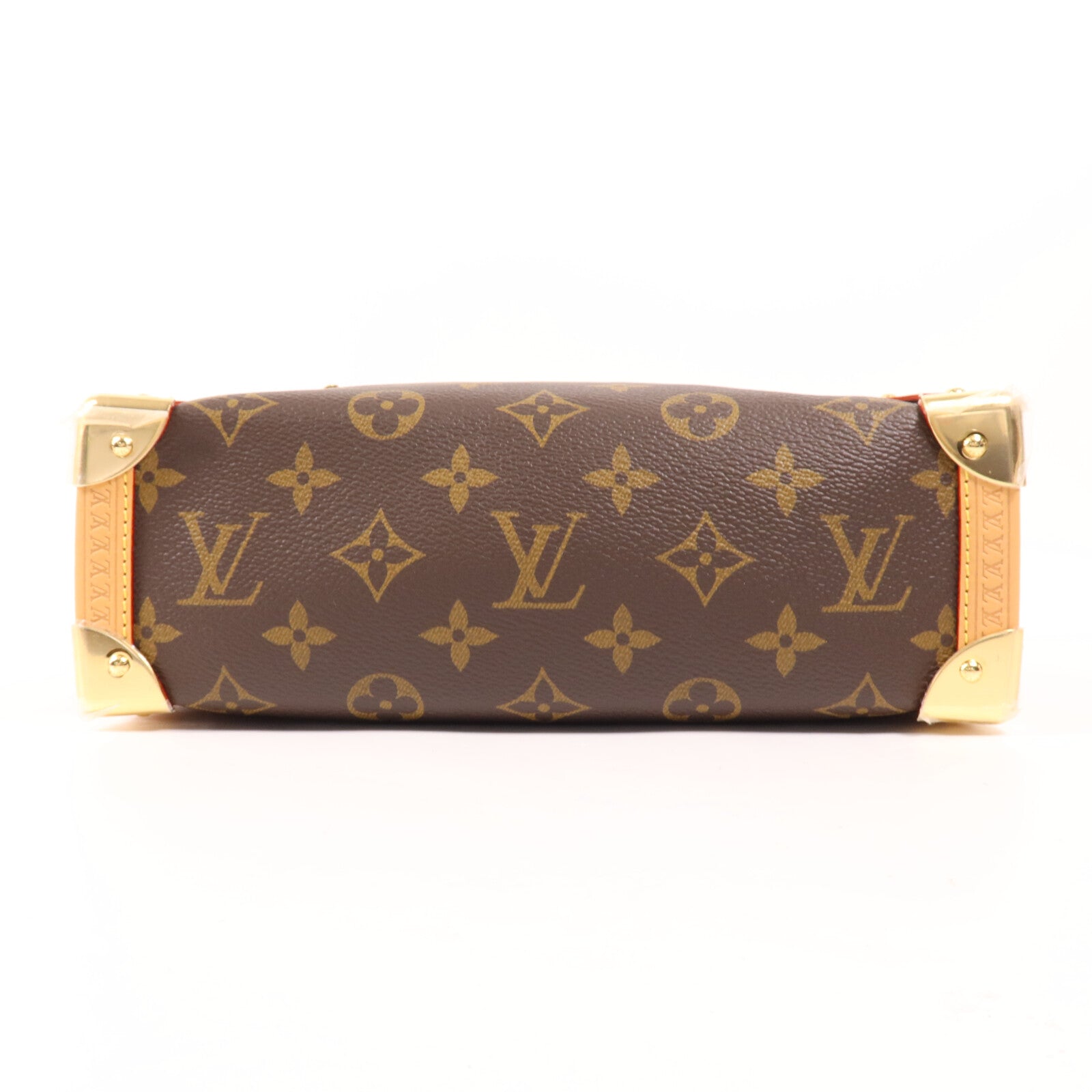 LOUIS VUITTON Monogram Side Trunk金扣手挽肩背兩用袋