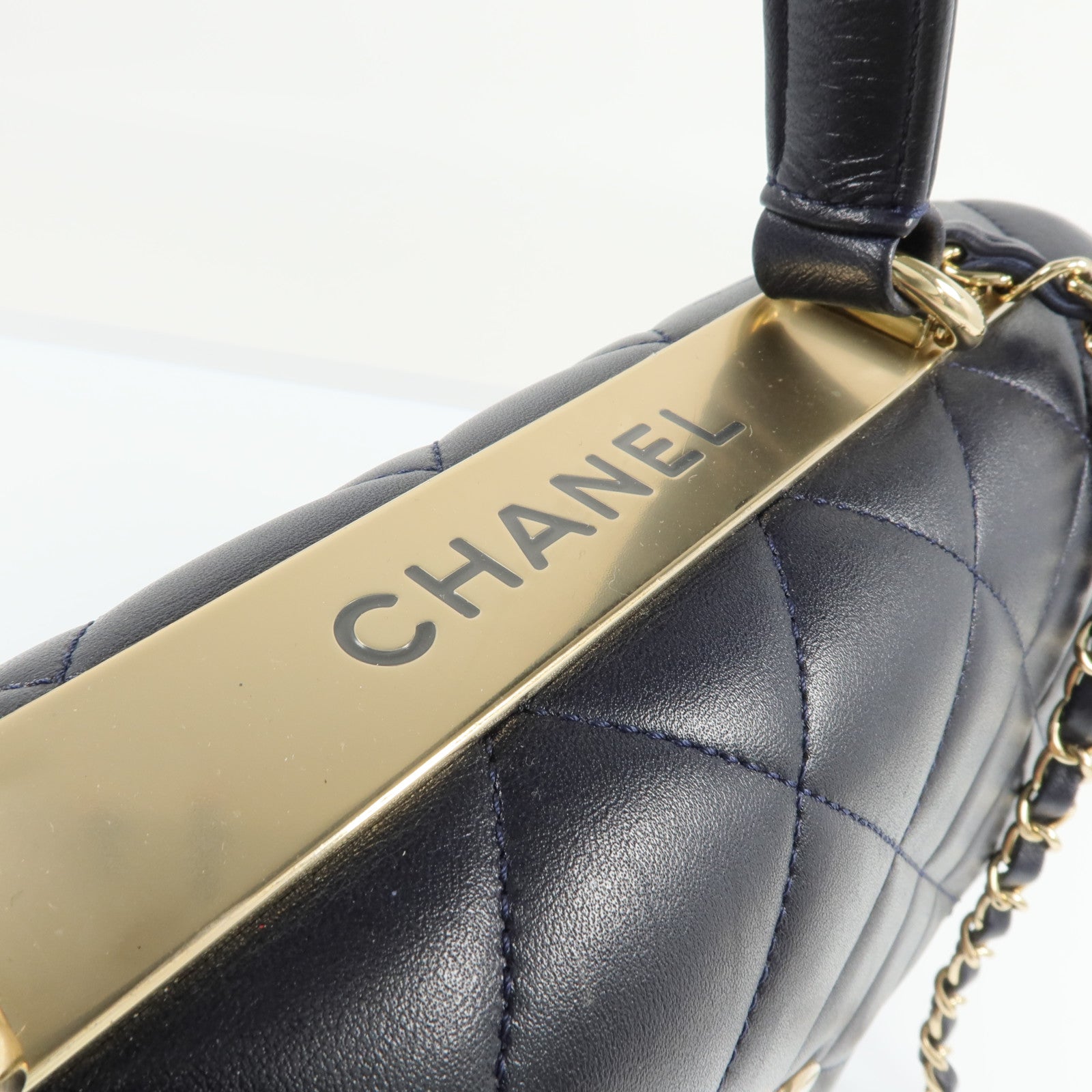 CHANEL 羊皮皮革Trendy CC金扣鏈帶肩背袋