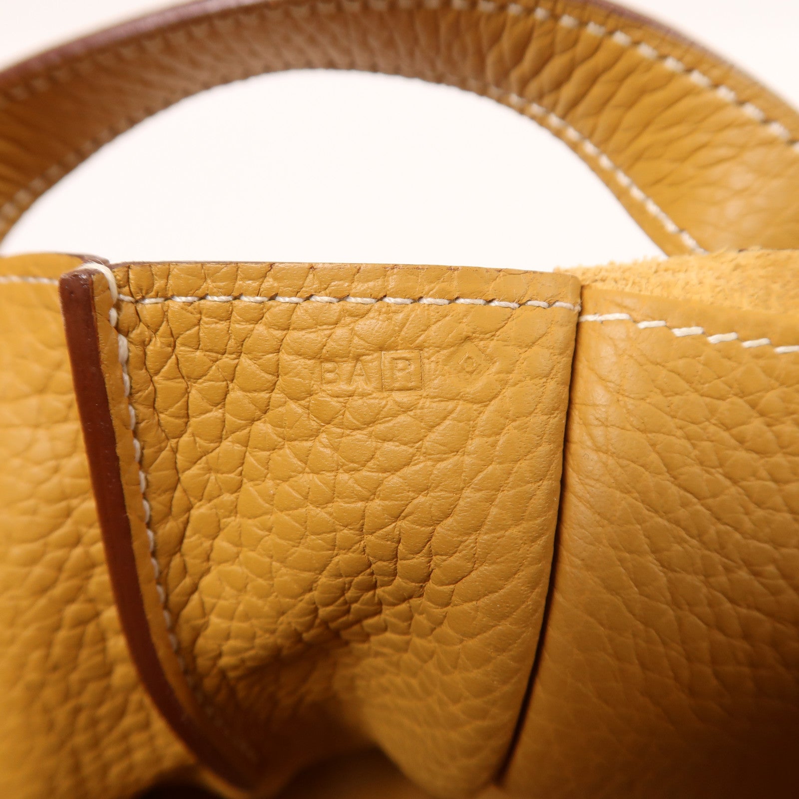 HERMES Clemence皮革Halzan 31銀扣手挽肩背兩用袋Natural Sable