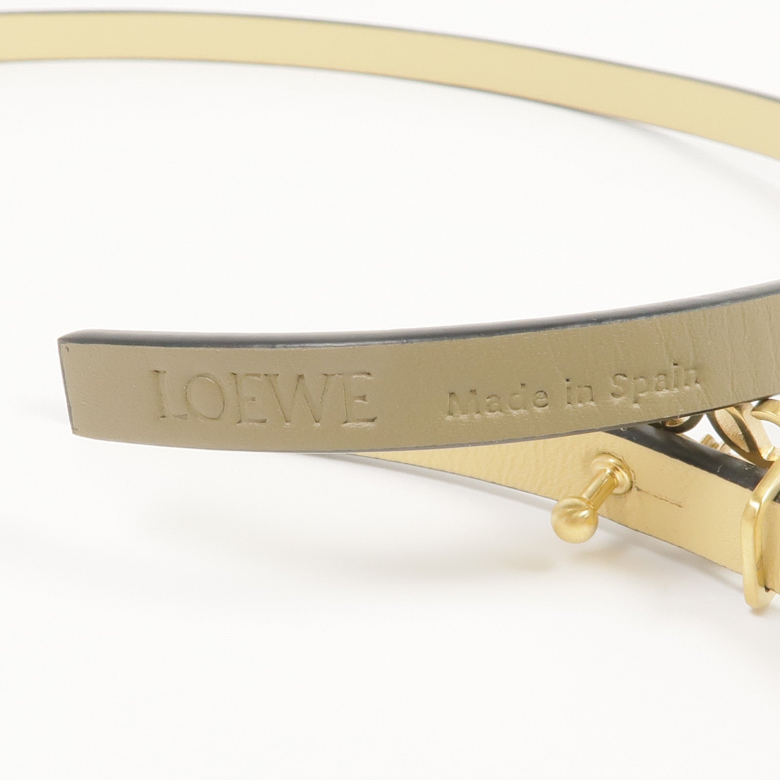 LOEWE 牛皮皮革Belt金扣皮帶