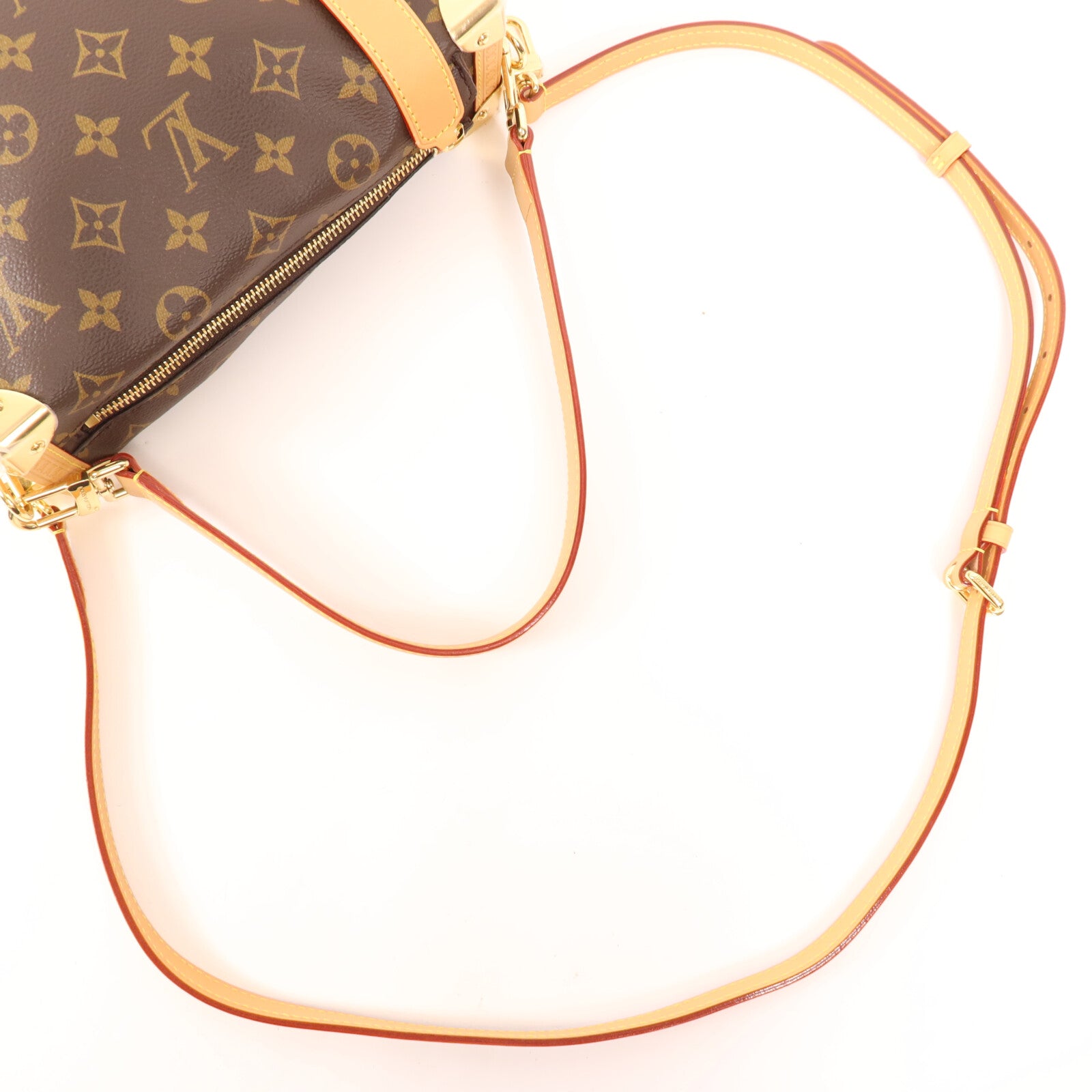 LOUIS VUITTON Monogram Side Trunk金扣手挽肩背兩用袋