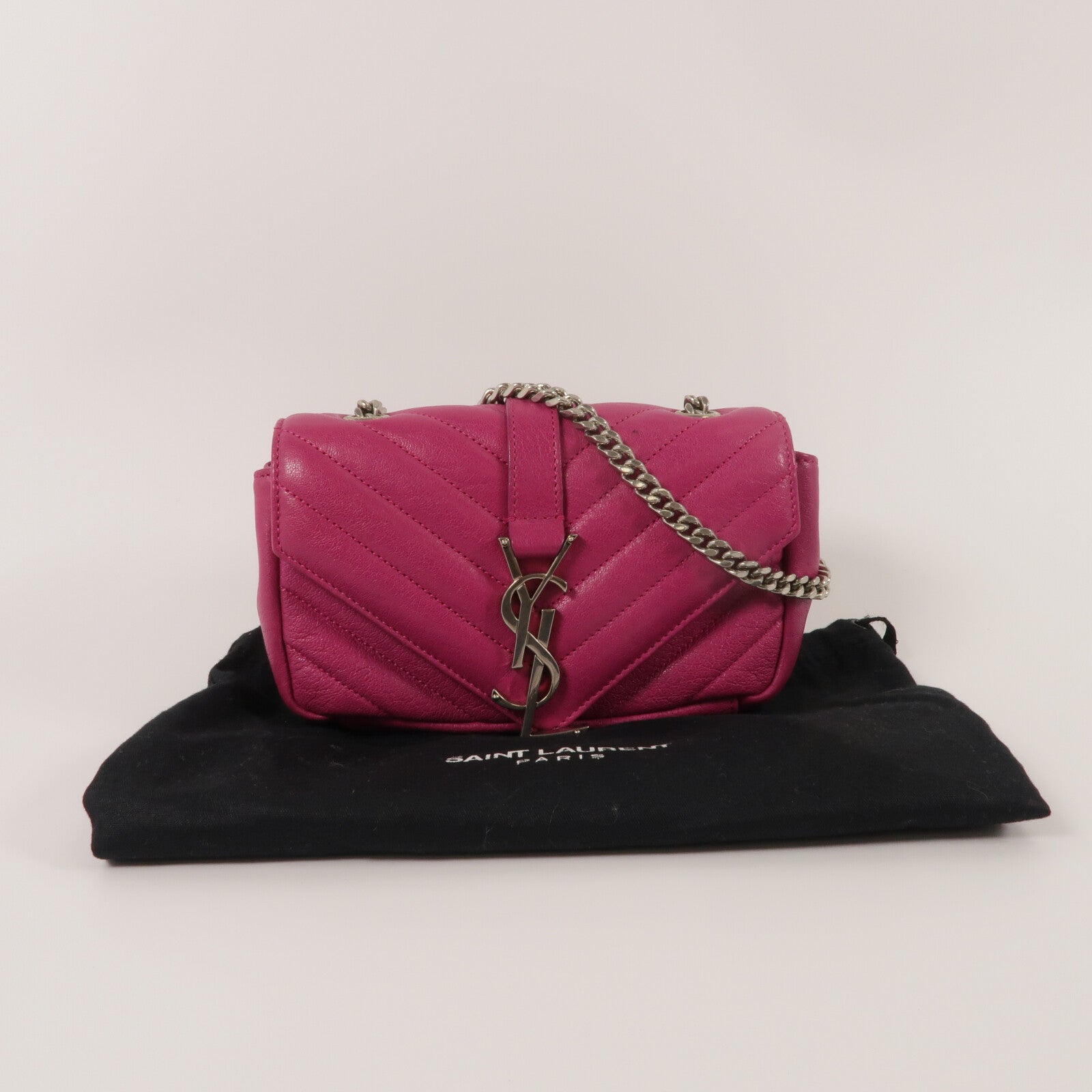 YVES SAINT LAURENT 牛皮皮革Classic Baby鏈帶肩背袋
