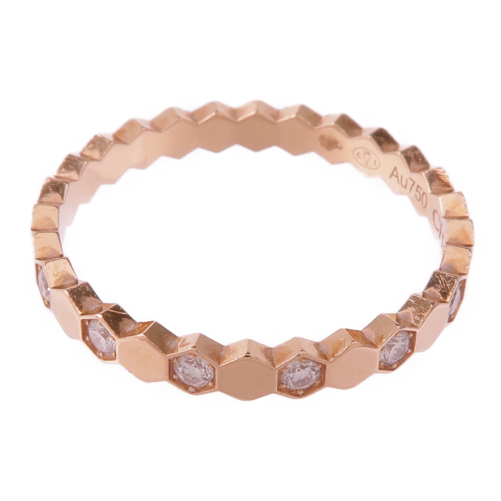 Chaumet 18K玫瑰金Bee De Diamond Ring鑽石戒指Chaumet#52/US#6