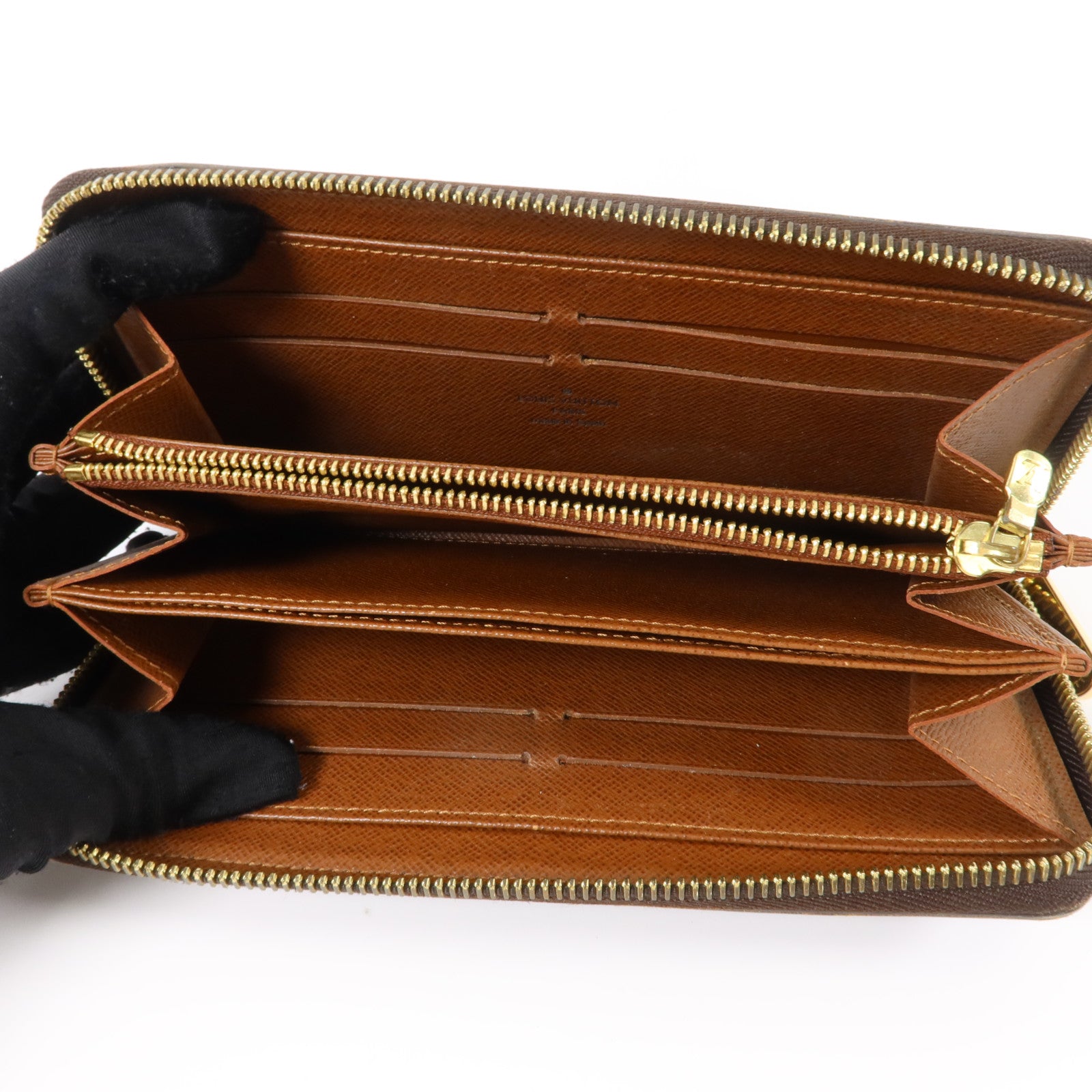 LOUIS VUITTON Monogram Zipper Long Wallet金扣長錢包