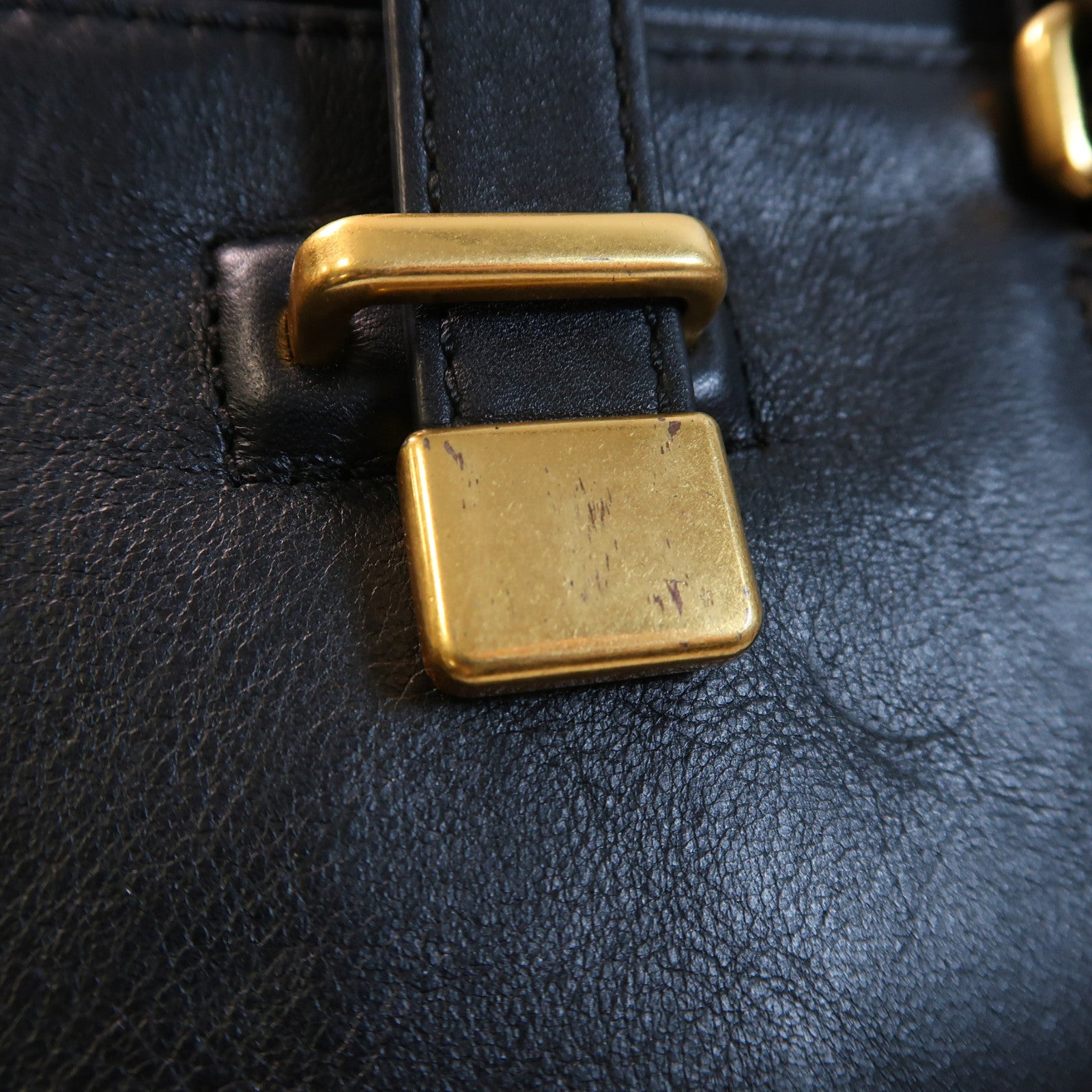 MARC BY MARC JACOBS 【激減優惠】牛皮皮革2 Way Bag金扣肩背袋黑色