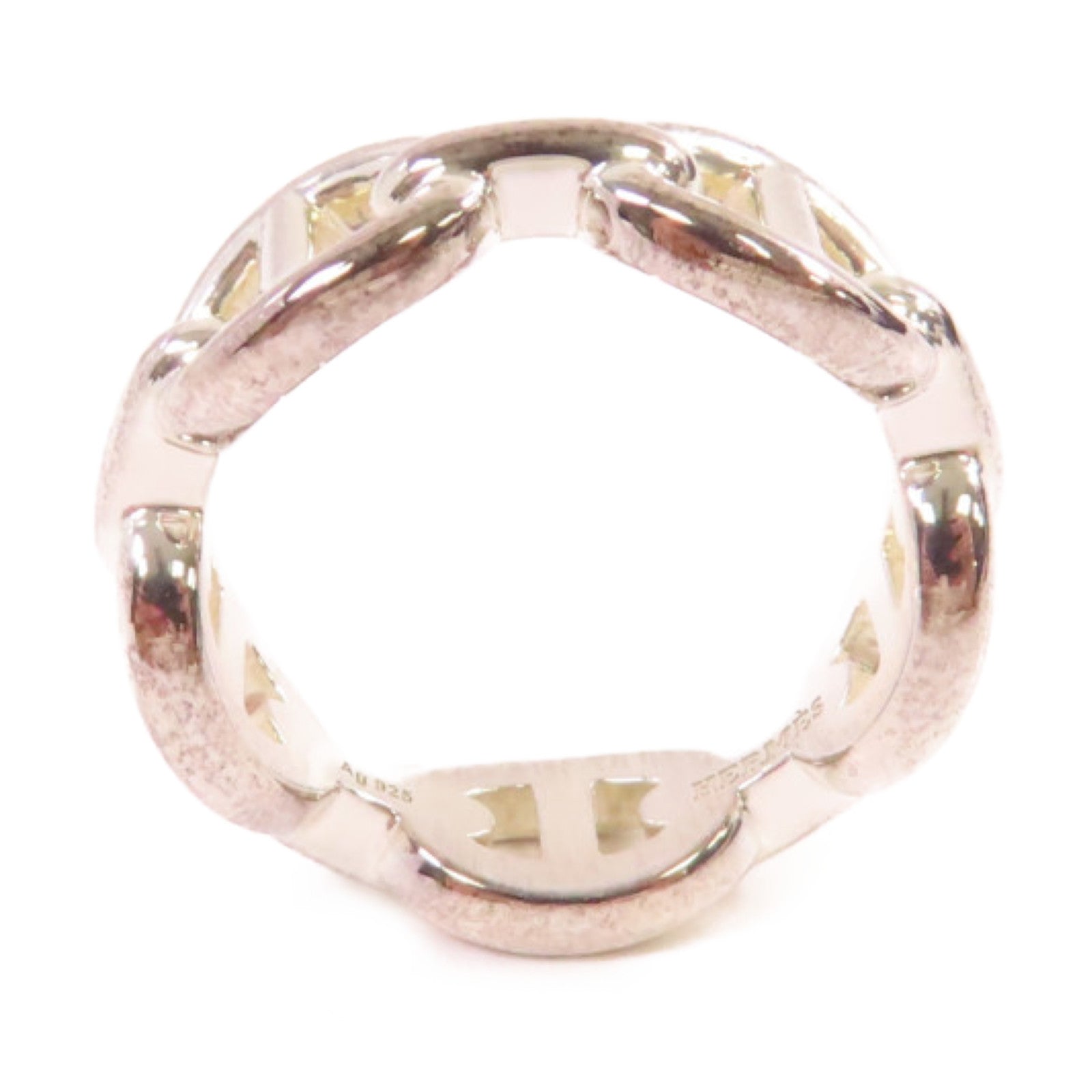 HERMES 925純銀Chaine D'Ancre Ring戒指#55/#7.25