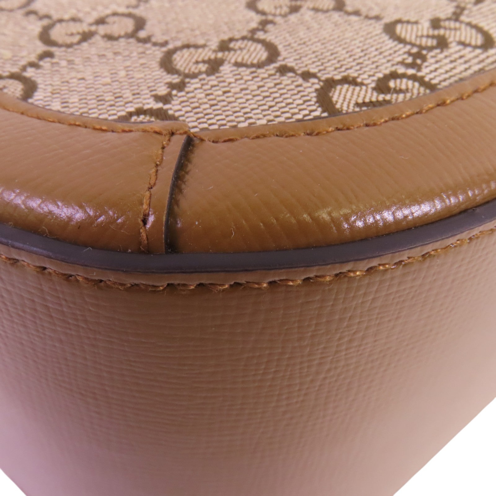 GUCCI GG帆布Horsebit 1955 Small銀扣肩背袋