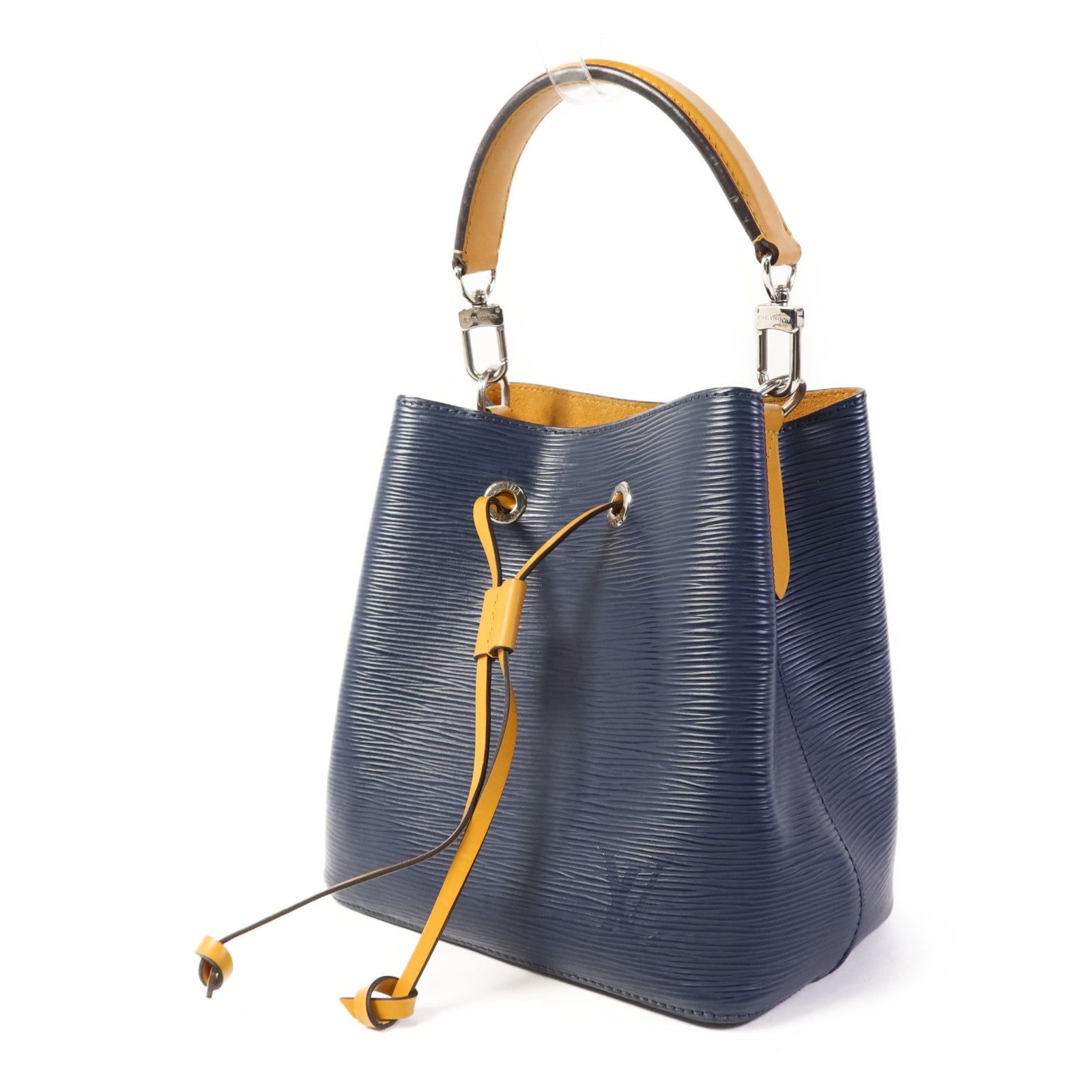 LOUIS VUITTON Epi Neo Noe BB銀扣手挽肩背兩用袋深藍色