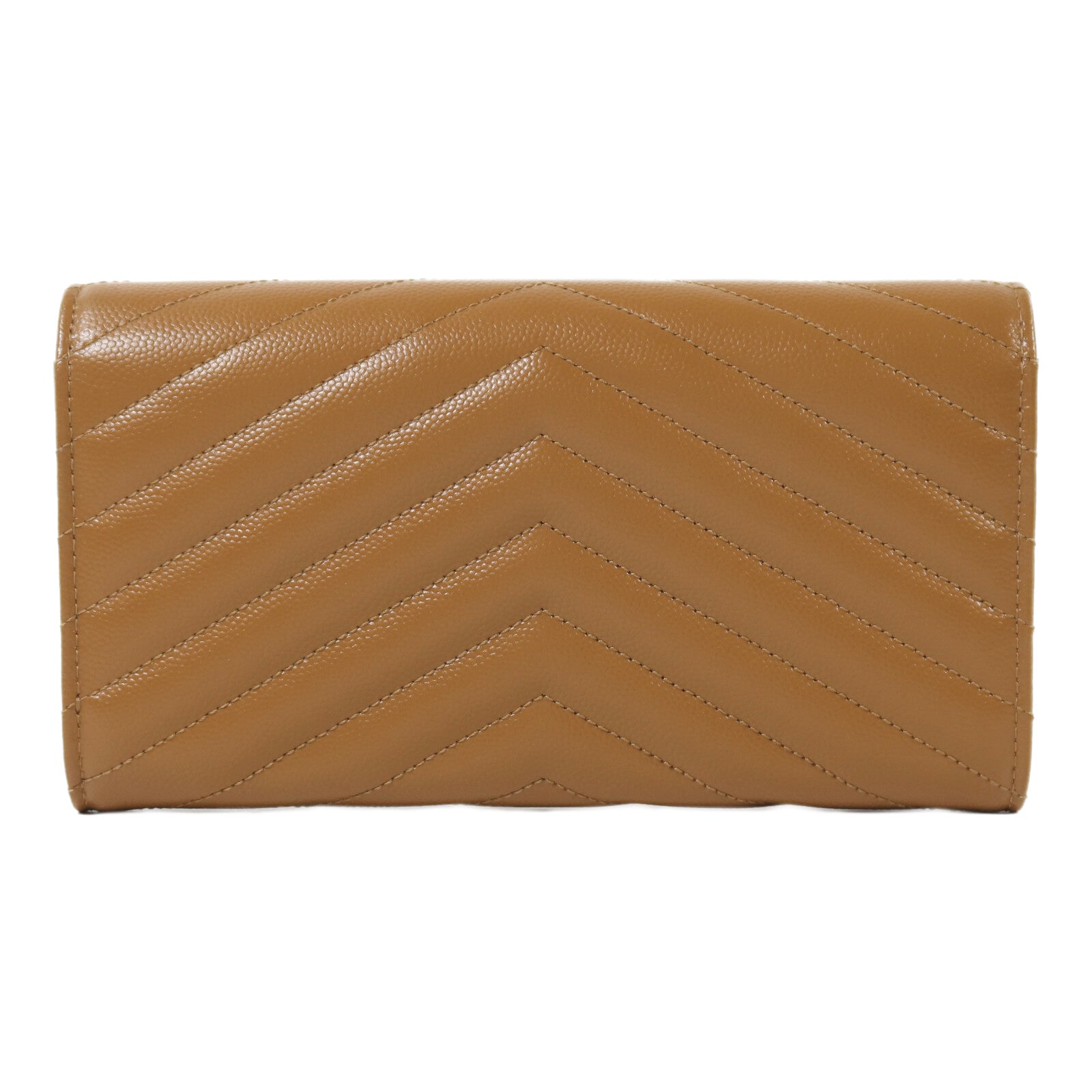 SAINT LAURENT 【激減優惠】牛皮皮革Large Flap Wallet金扣長錢包