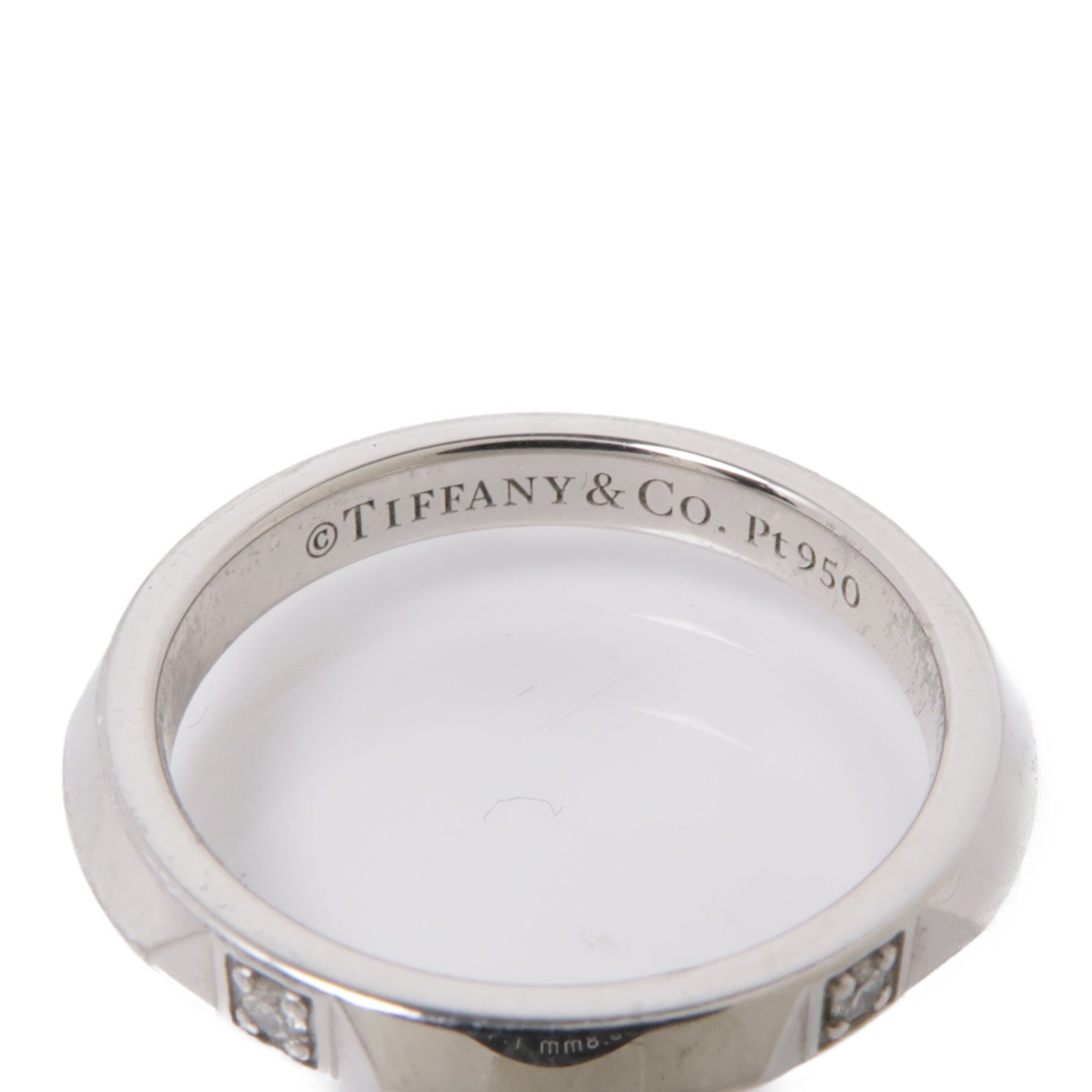 TIFFANY＆CO 950鉑金/鑽石True Ring戒指US#5