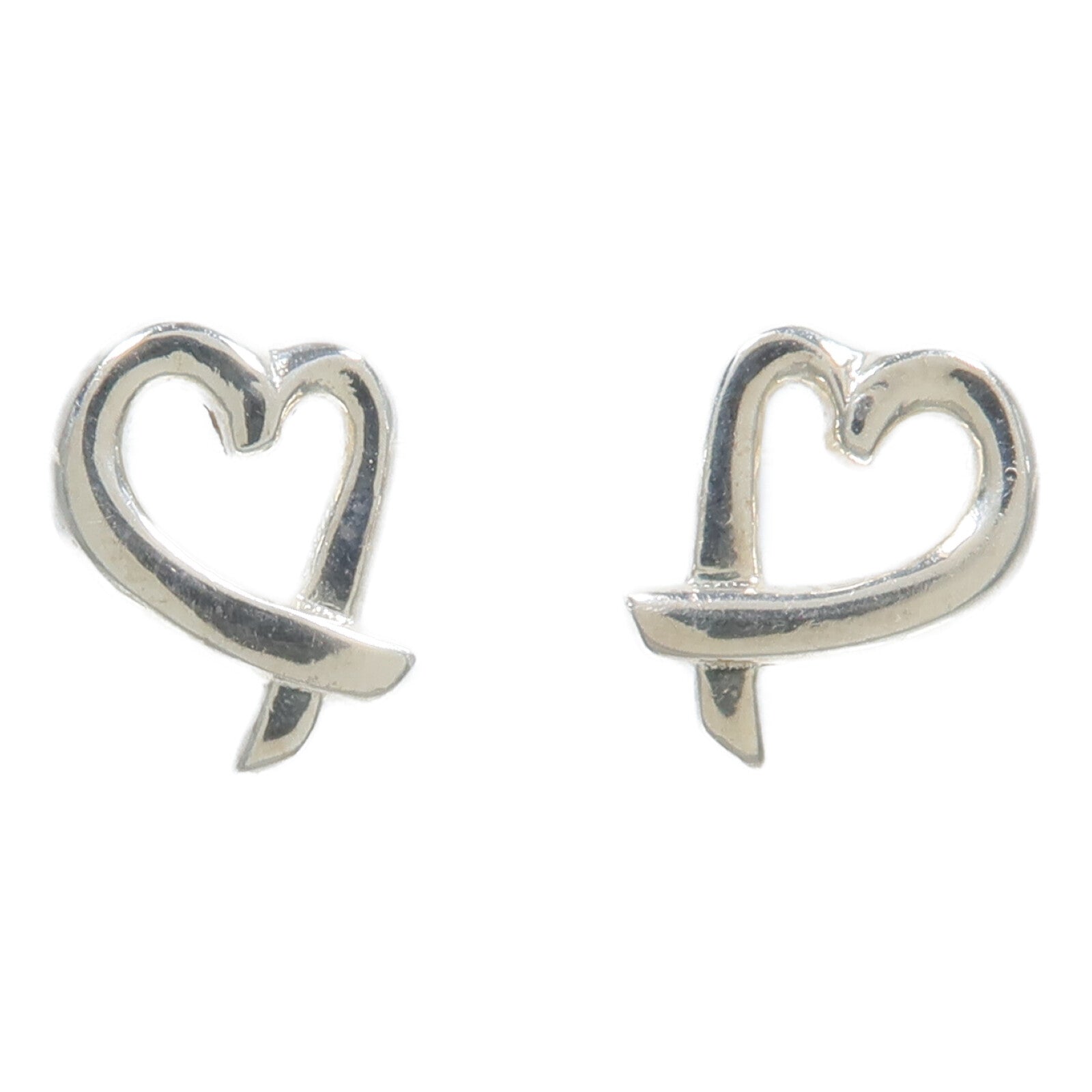 TIFFANY＆CO 925純銀Paloma Picasso Loving Heart Earrings耳環