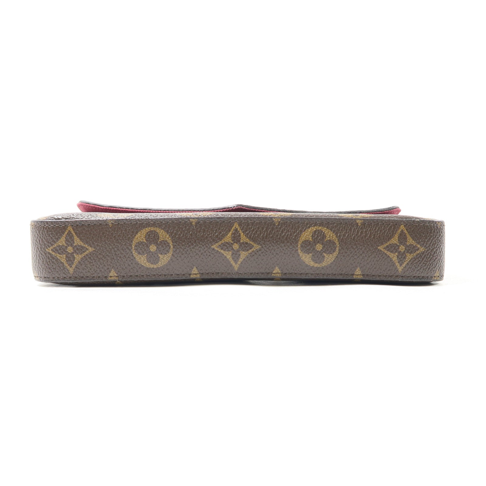 LOUIS VUITTON Monogram Pochette Felicie金扣鏈帶肩背袋啡色