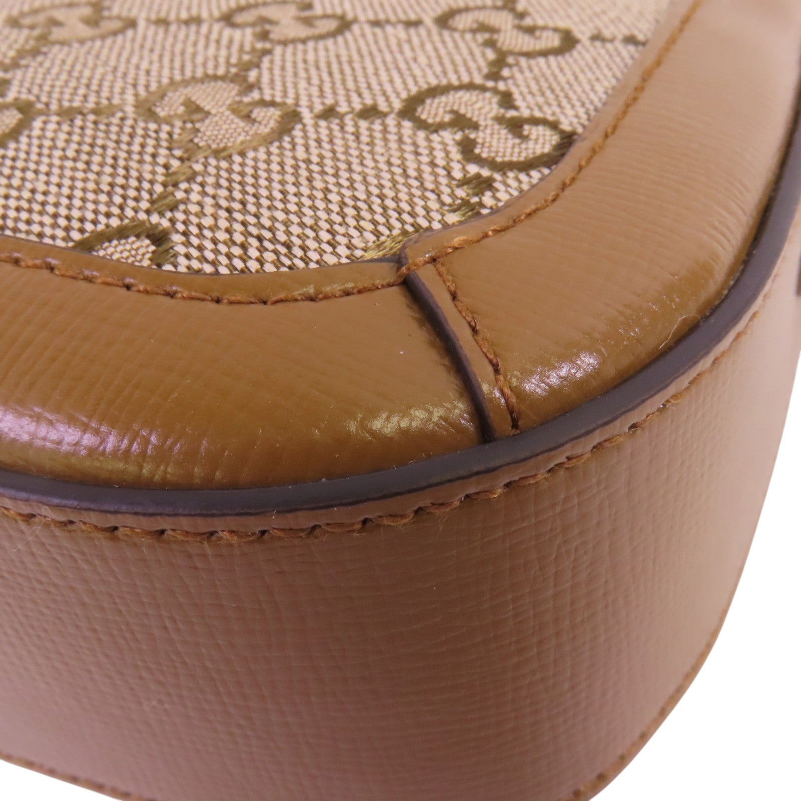 GUCCI GG帆布Horsebit 1955 Small銀扣肩背袋