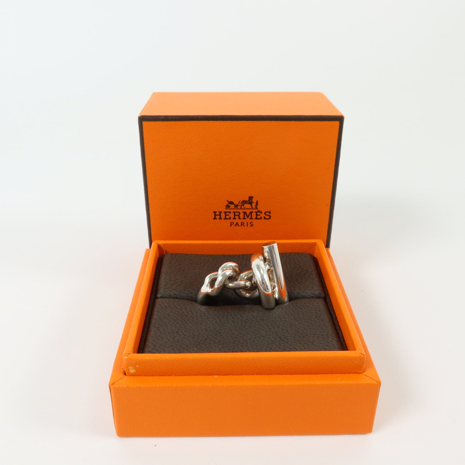 HERMES 925純銀Croisette Ring戒指