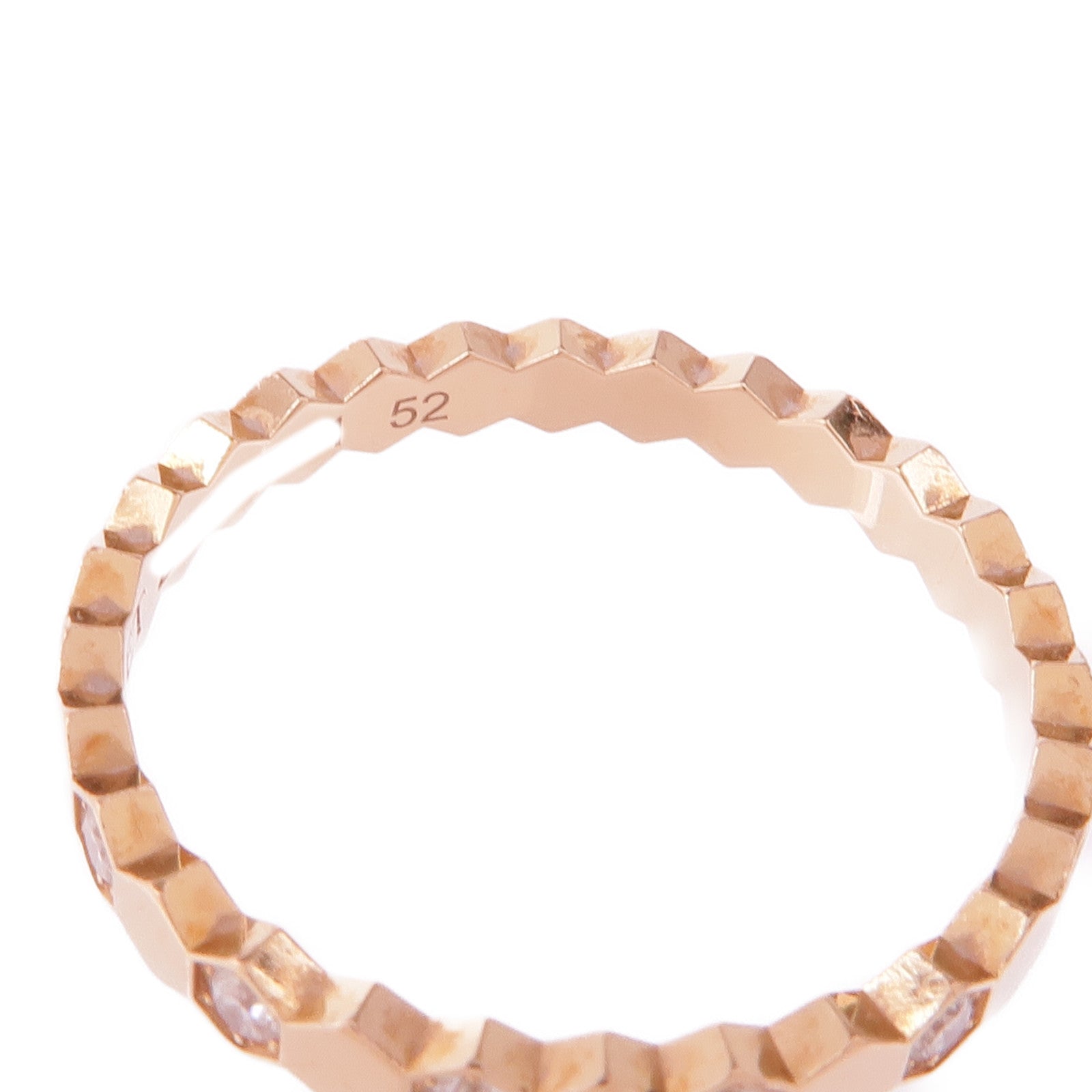 Chaumet 18K玫瑰金Bee De Diamond Ring鑽石戒指Chaumet#52/US#6