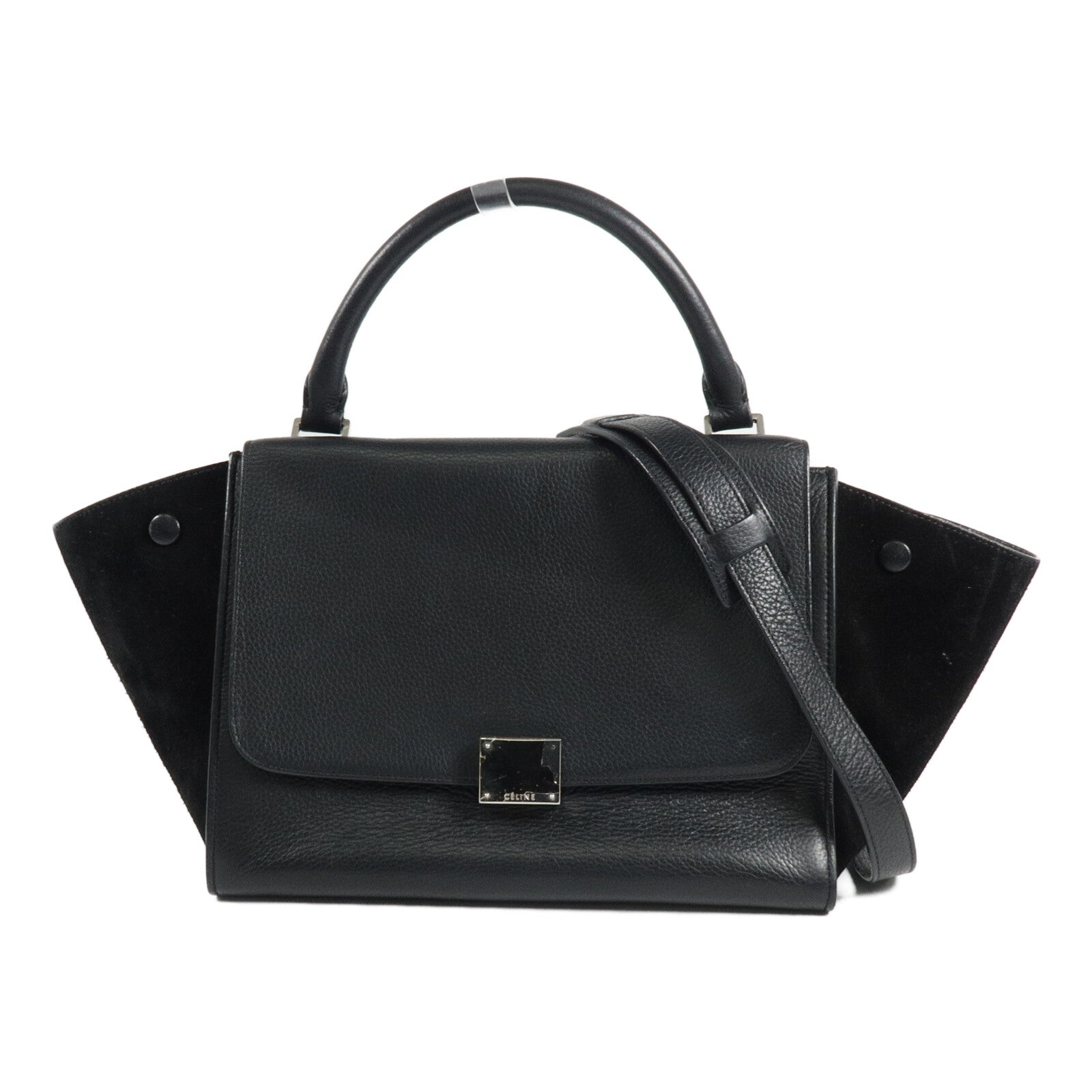 CELINE 牛皮皮革/麂皮皮革Small Trapeze手挽肩背兩用袋