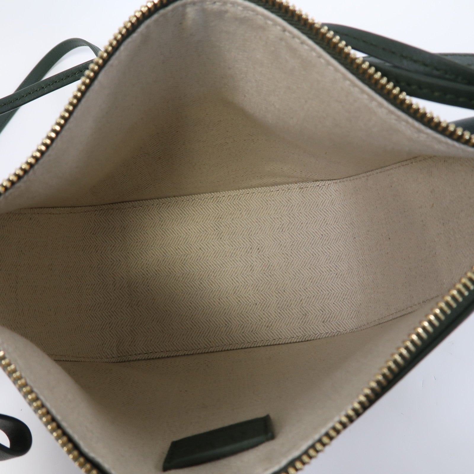 LOEWE 牛皮皮革Mini Hammock Hobo金扣肩背袋綠色