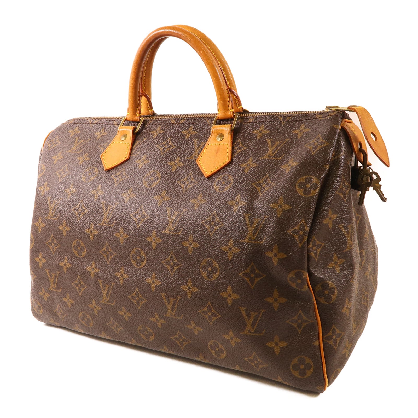 LOUIS VUITTON Monogram Speedy 35金扣手挽袋