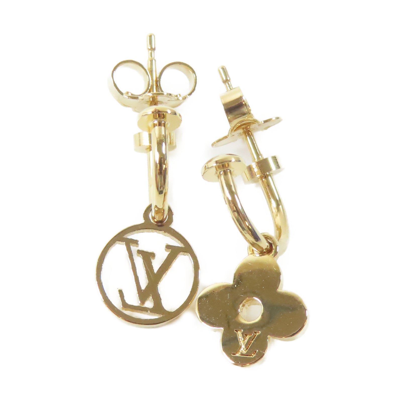 LOUIS VUITTON 金屬Blooming Earrings耳環金色