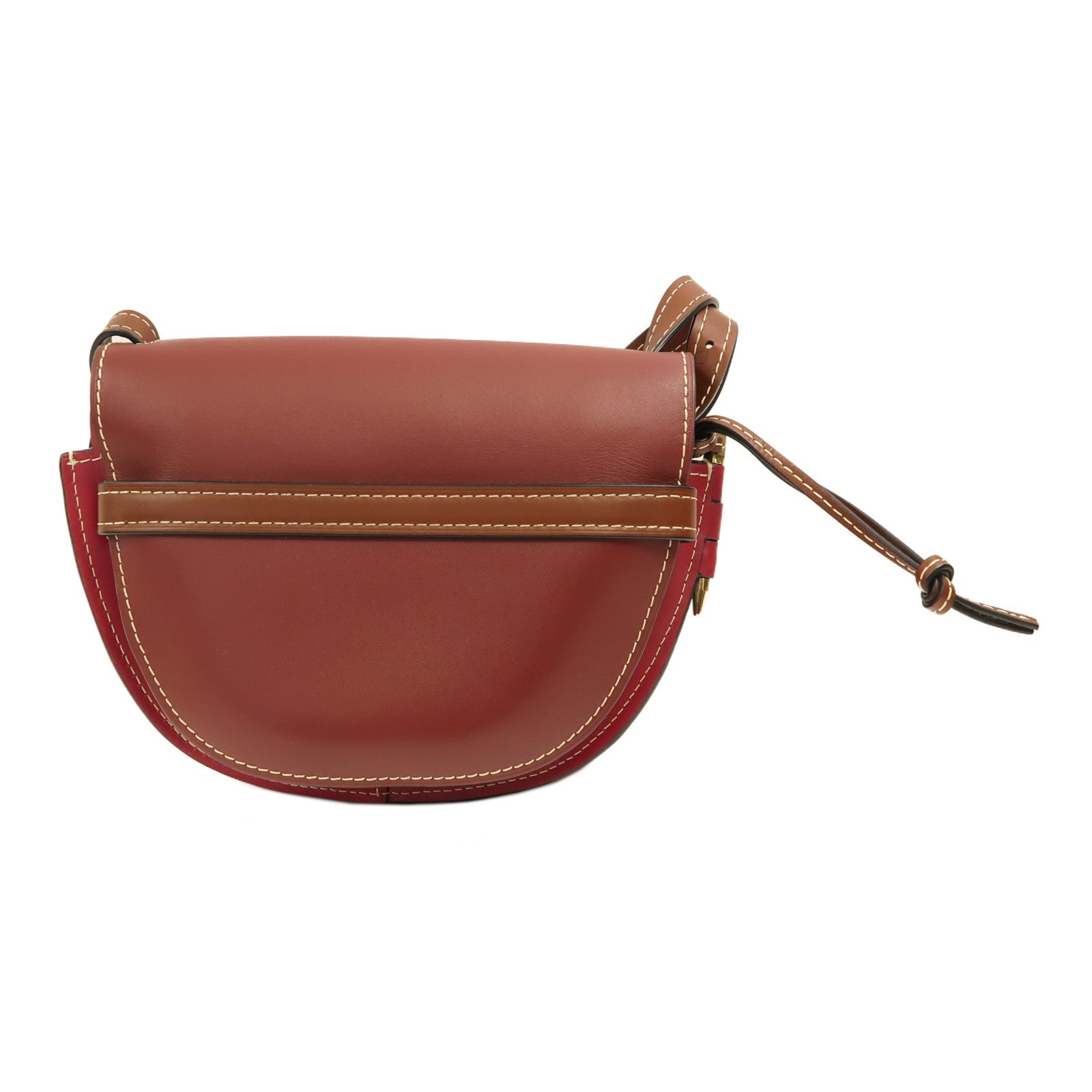 LOEWE 牛皮皮革Gate Small金扣肩背袋紅色