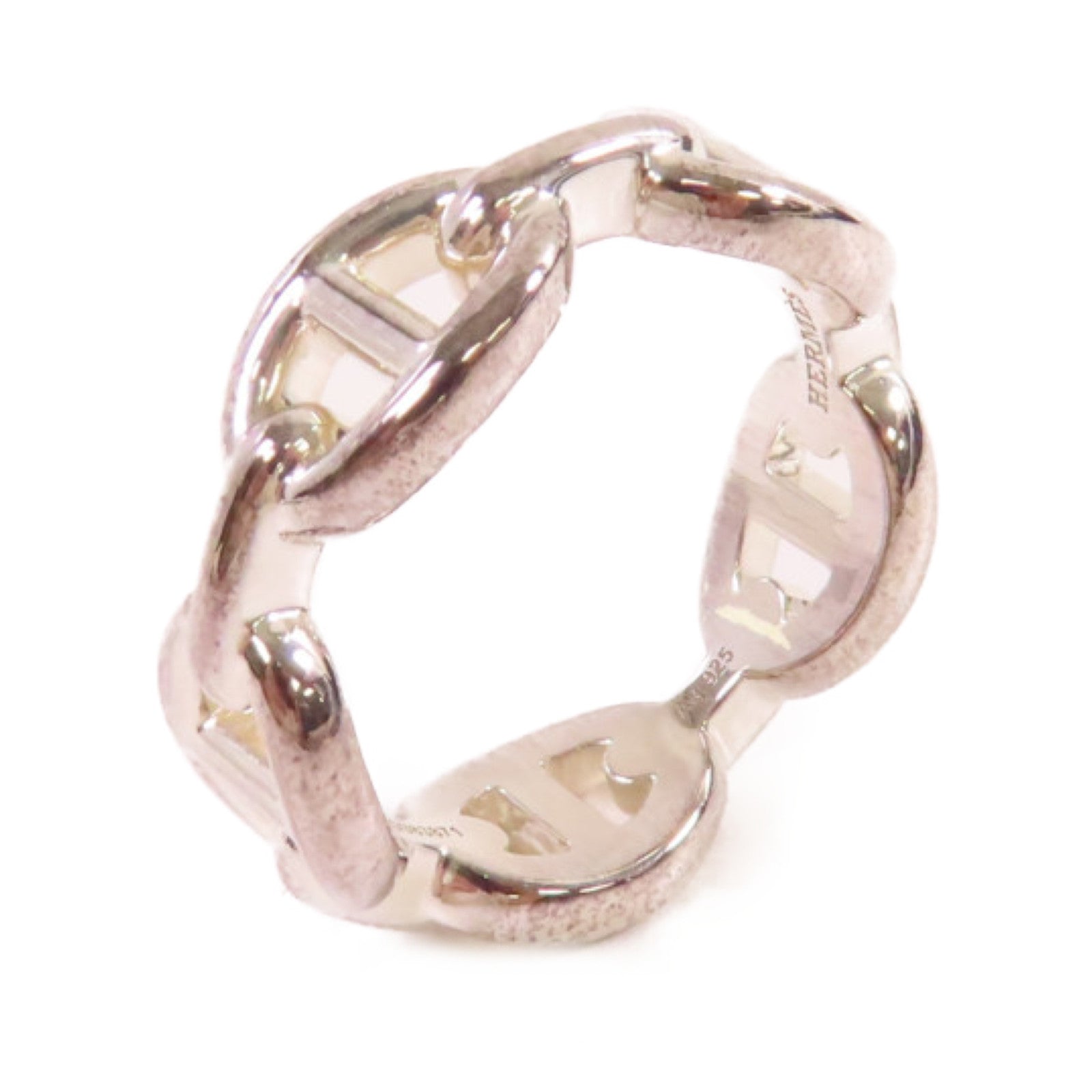 HERMES 925純銀Chaine D'Ancre Ring戒指#55/#7.25