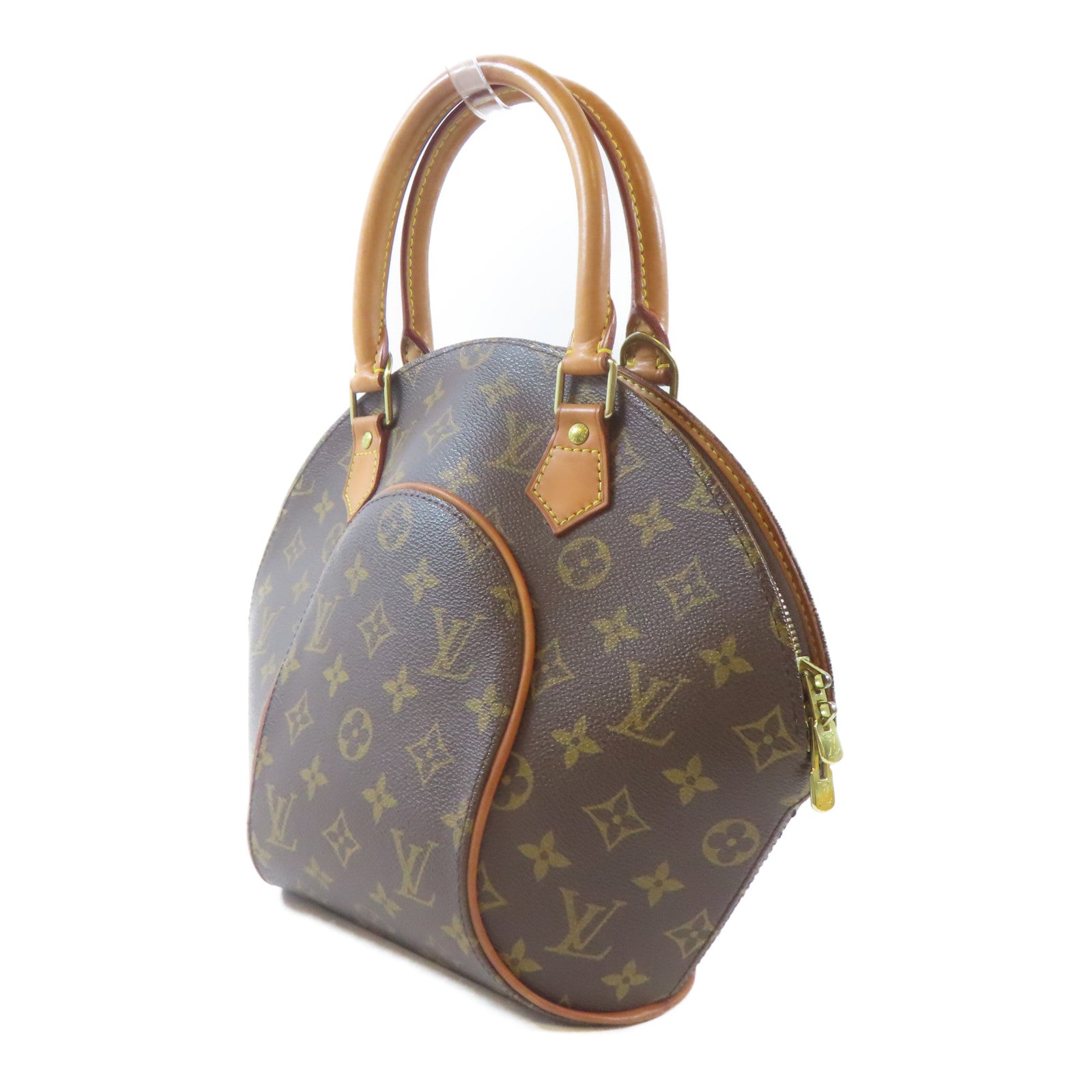 LOUIS VUITTON Monogram Ellipse PM金扣手挽袋啡色