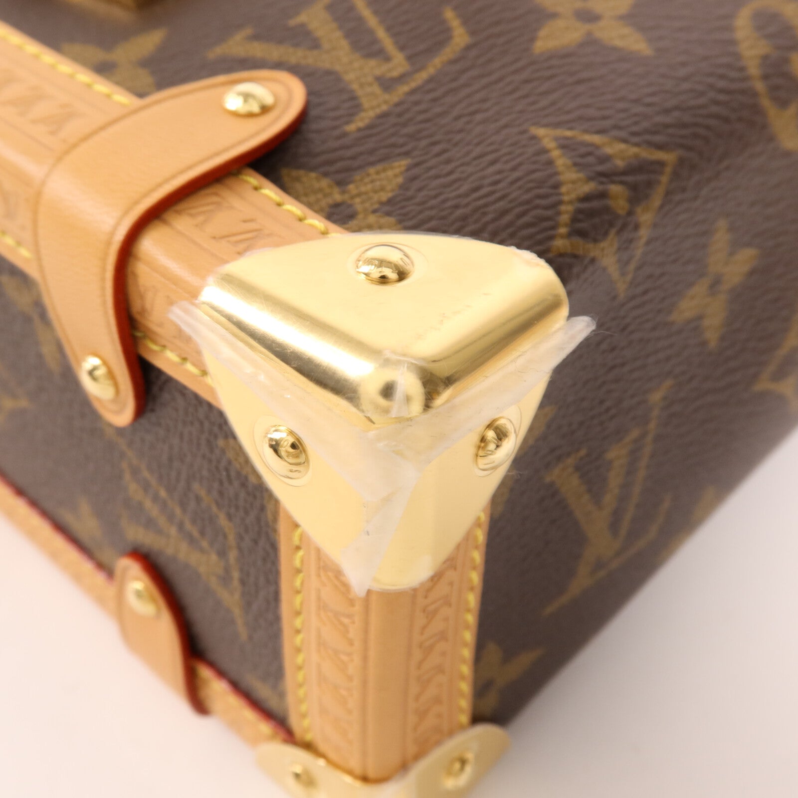 LOUIS VUITTON Monogram Side Trunk金扣手挽肩背兩用袋