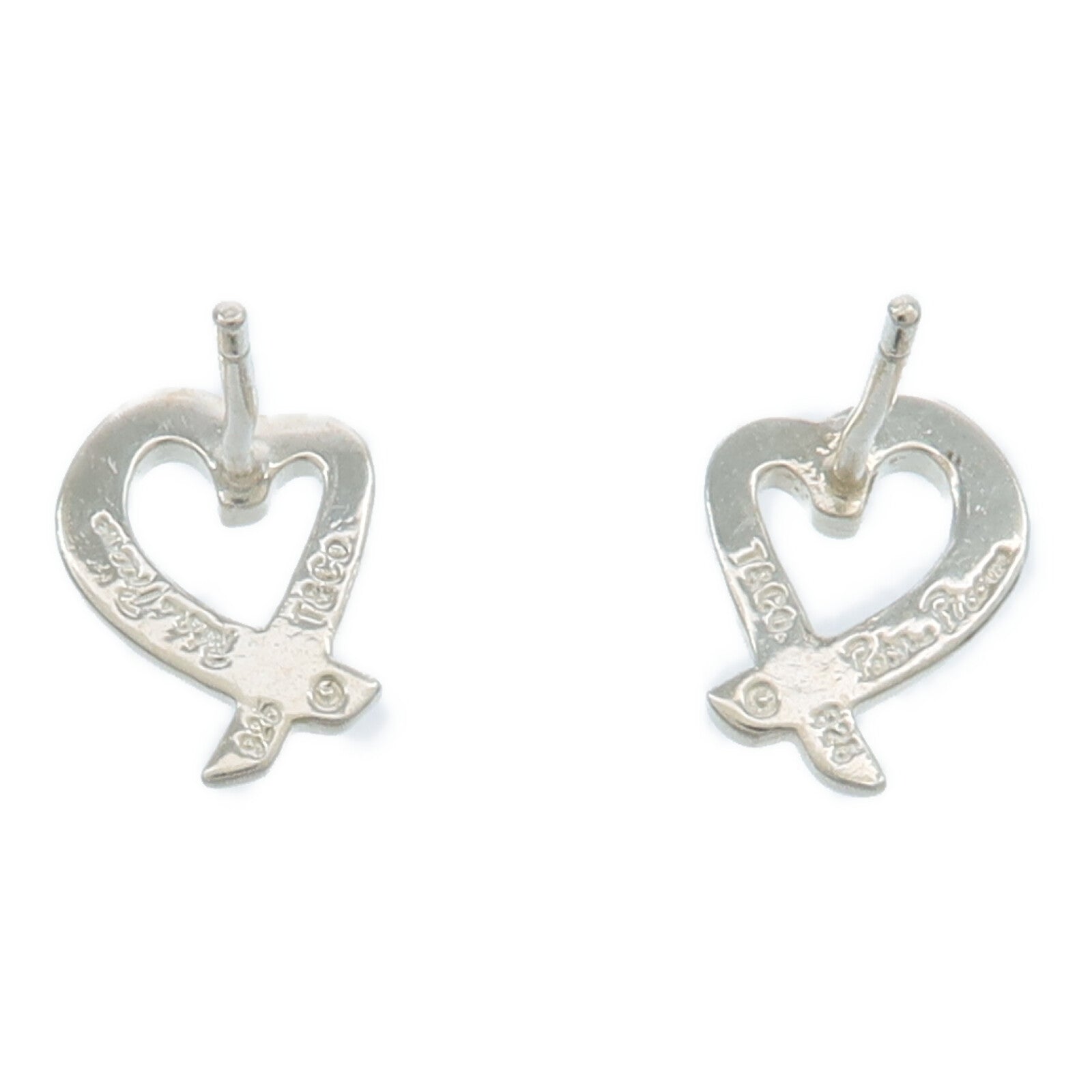 TIFFANY＆CO 925純銀Paloma Picasso Loving Heart Earrings耳環