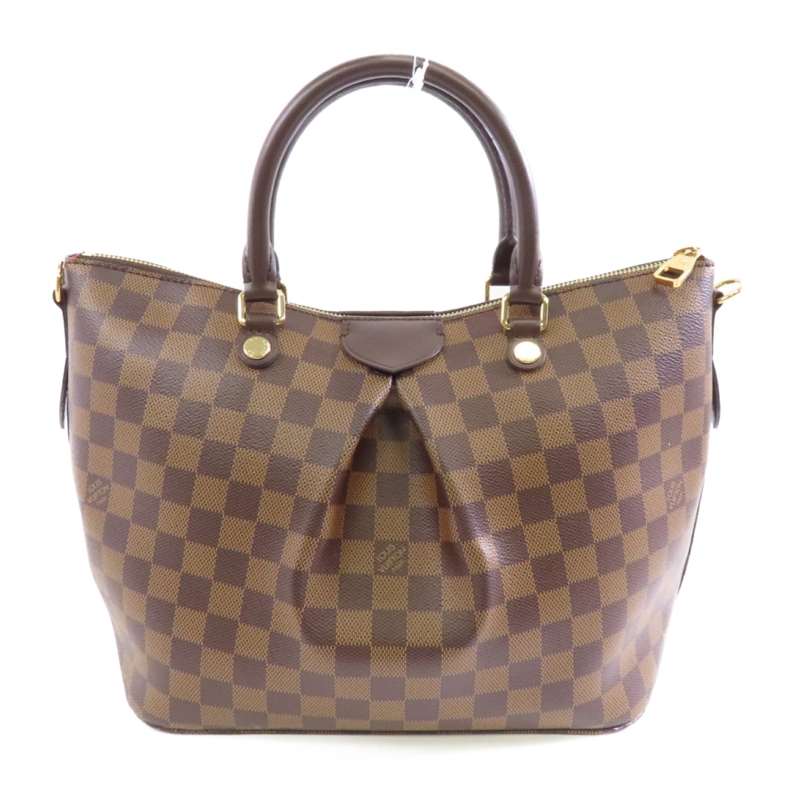 LOUIS VUITTON Damier Siena MM金扣肩背袋棕色
