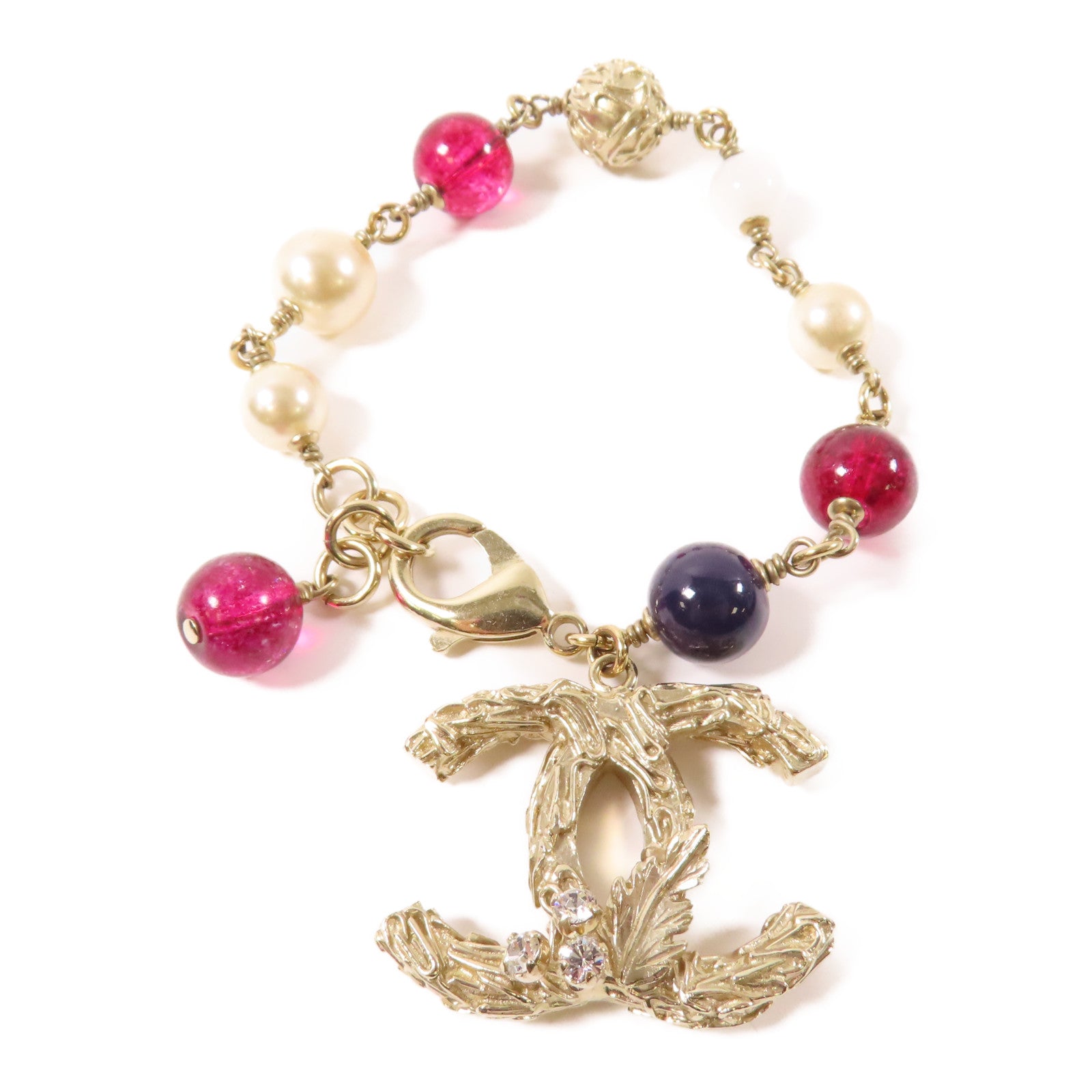 CHANEL 金屬Bracelet手鏈金色/紅色/藍色