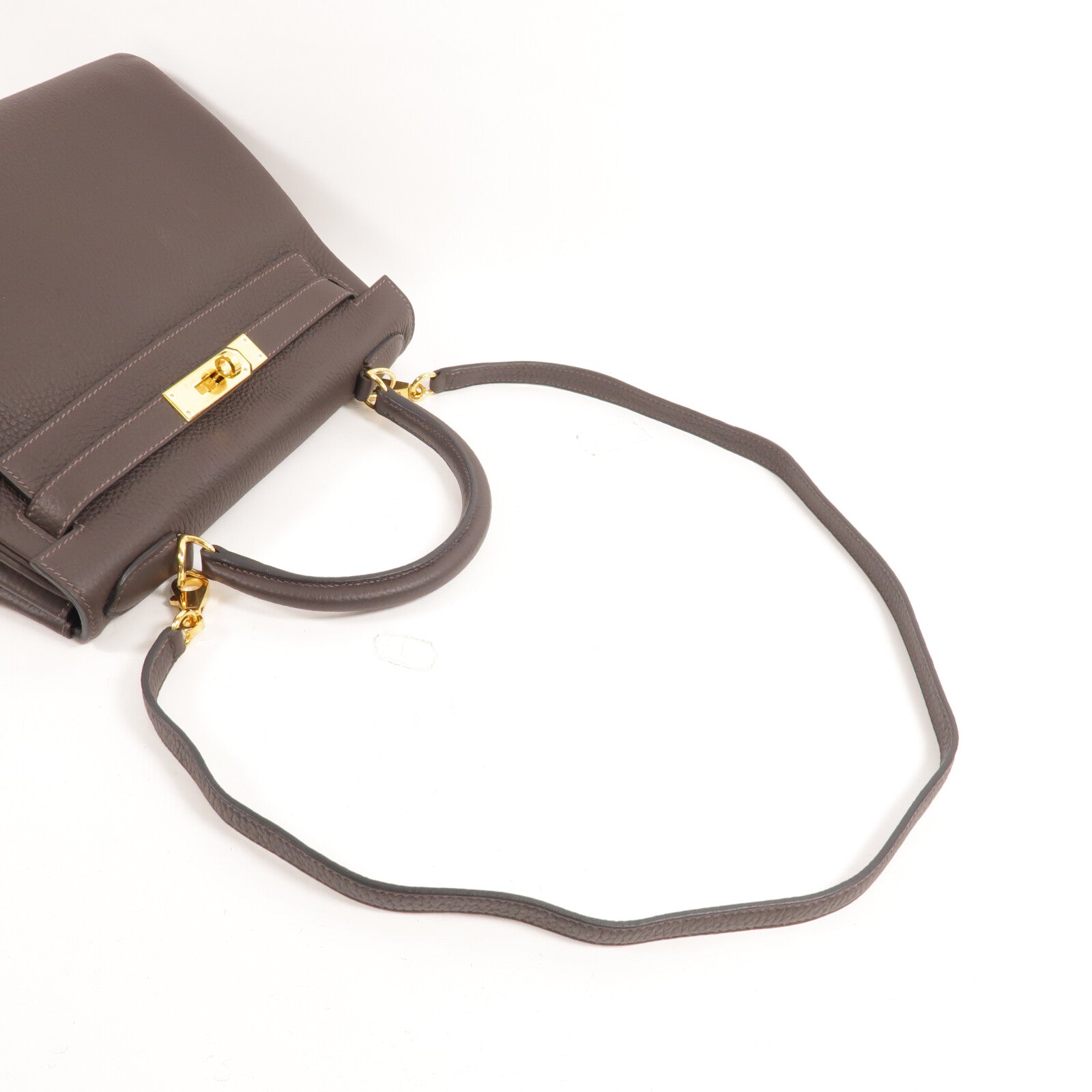 HERMES Togo皮革Kelly 28手挽肩背兩用袋Macassar