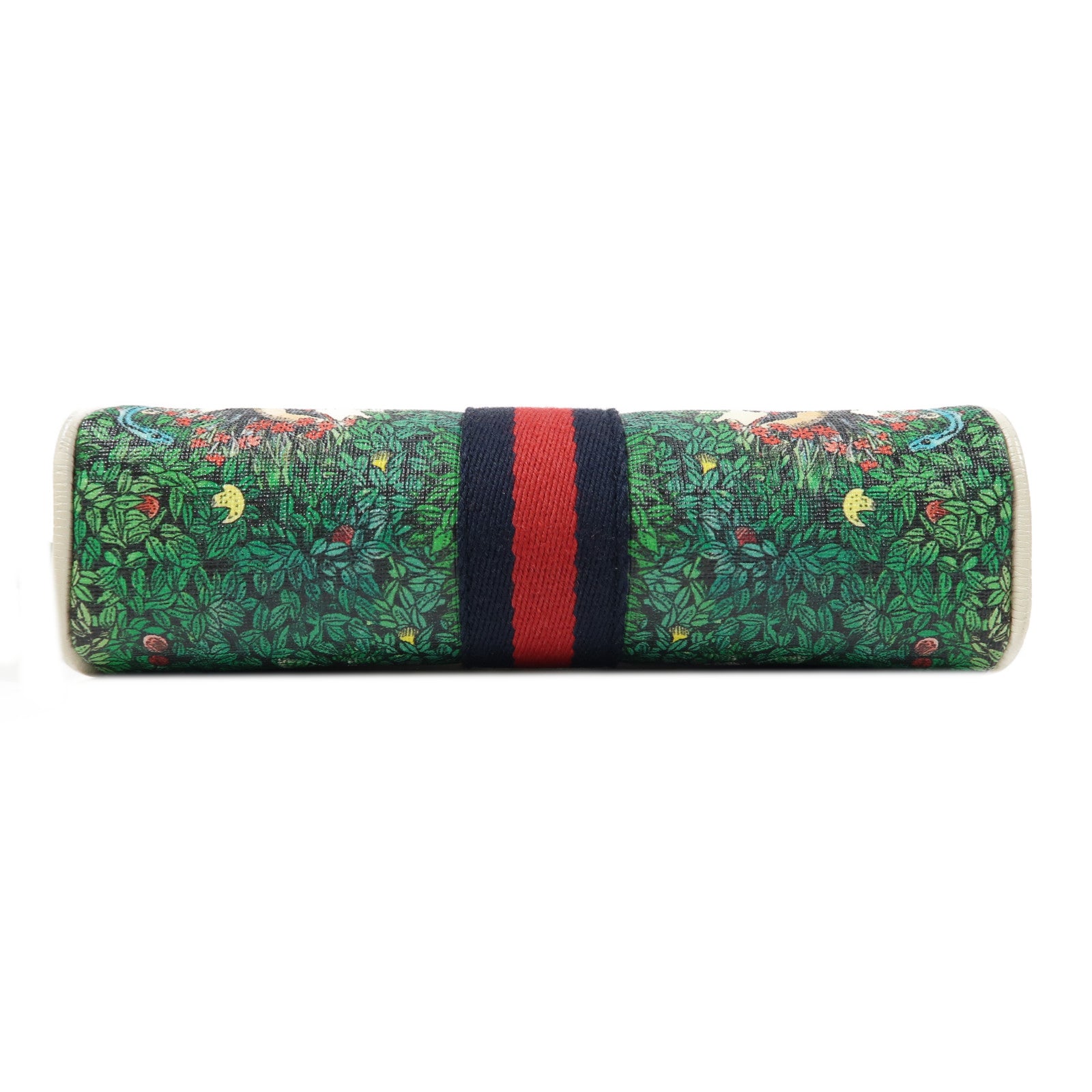 GUCCI 【激減優惠】塗層帆布Shoulder Bag金扣肩背袋綠色/米色