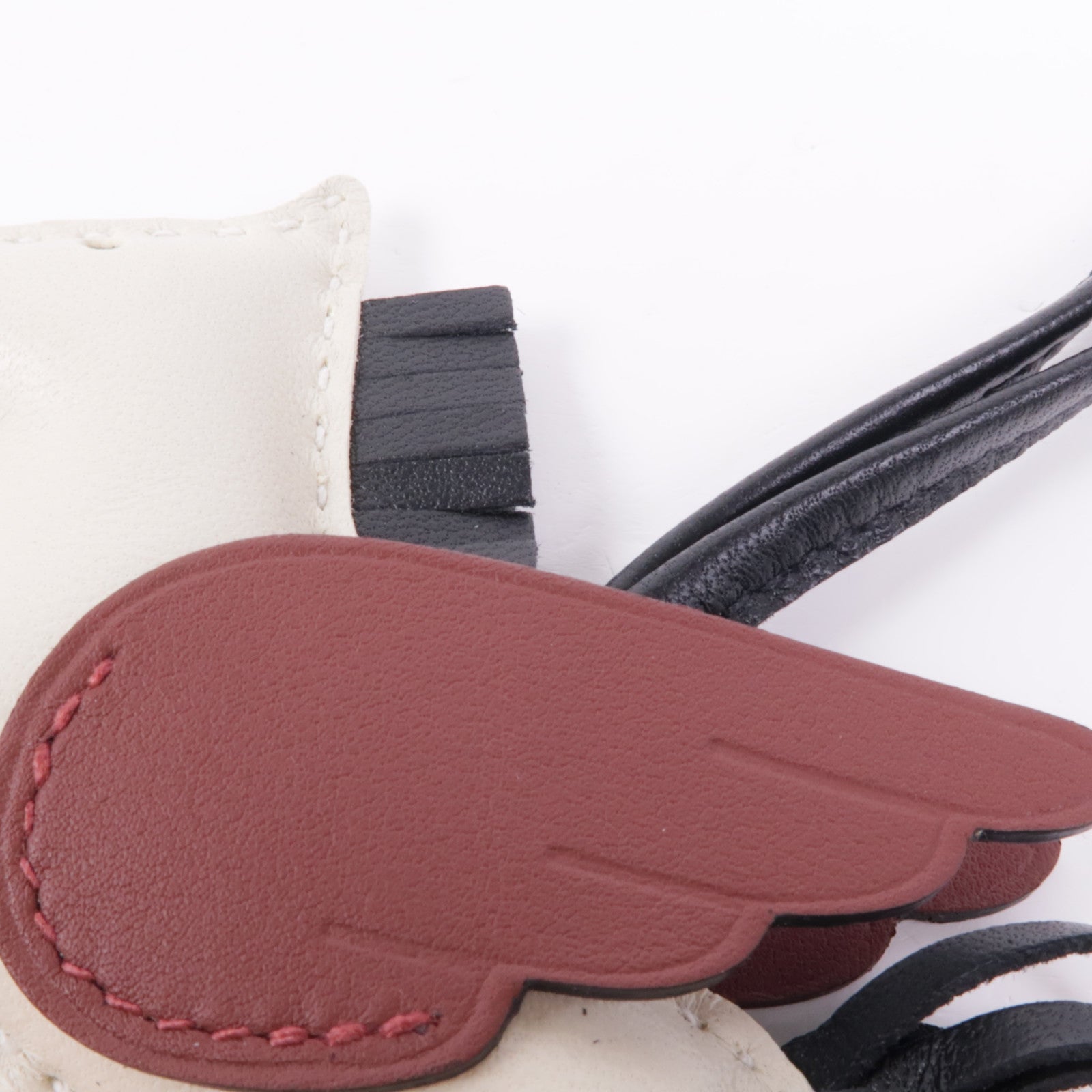 HERMES Rodeo Pegase PM Charm Milo Veau Swift Leather Craie Noir Rouge H