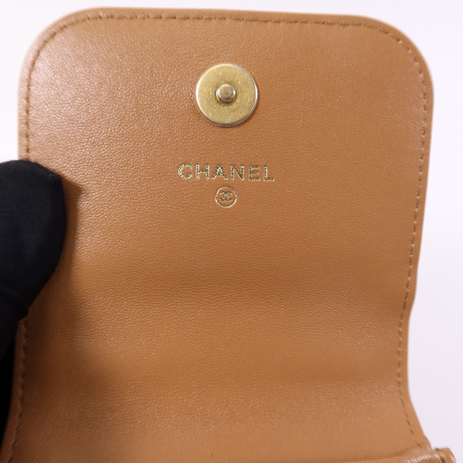 CHANEL 羊皮皮革CHANEL 19 Phone Bag金扣鏈帶手挽肩背兩用袋